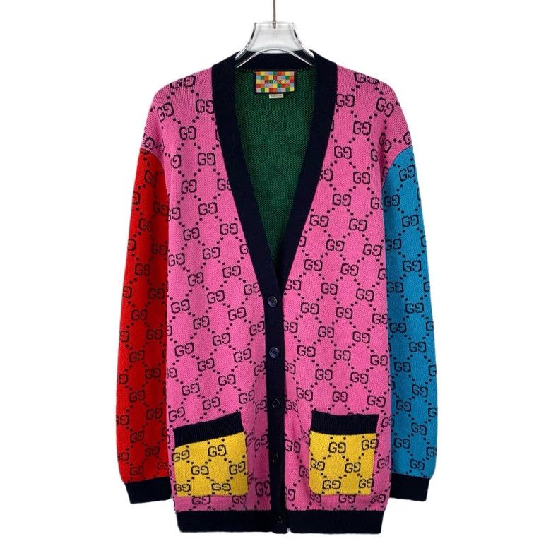 Gucci Gucci Logo Jacquard Wool Cardigan Size US XS / EU 42 / 0 - 1 Thumbnail