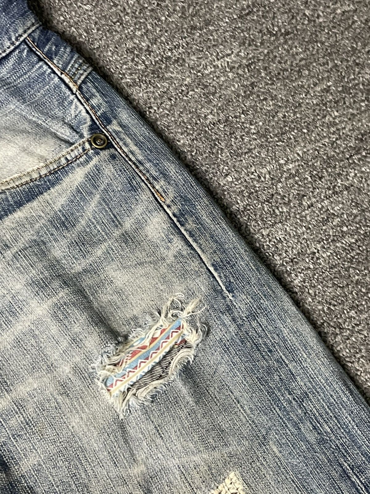 Edwin × Vintage Exclusive Vintage Edwin Distressed Denim (89) Size US 34 / EU 50 - 5 Thumbnail