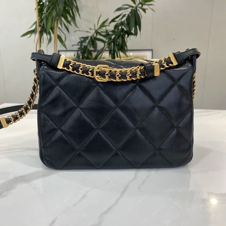 Chanel Classic Black Gold Chanel Woven Chain Bag Size ONE SIZE - 2 Thumbnail