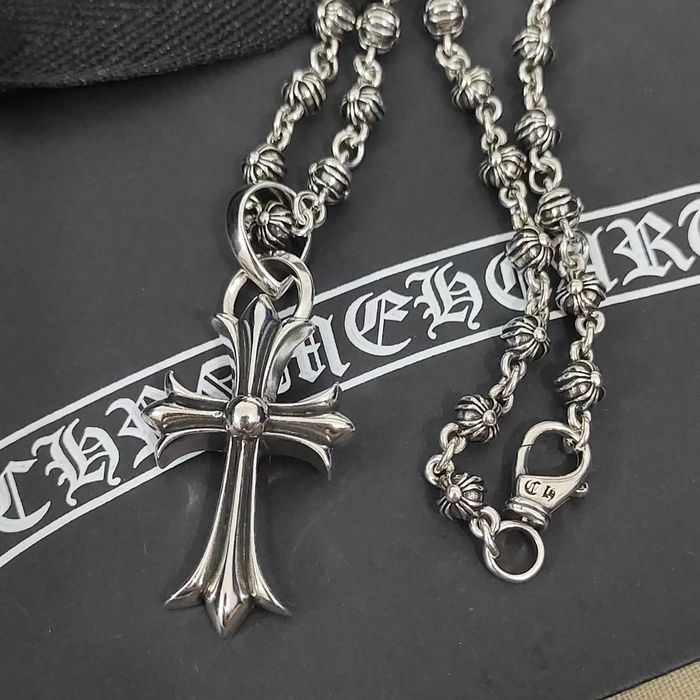 Vintage Chrome Hearts style Y2K Cross chain necklace | Grailed