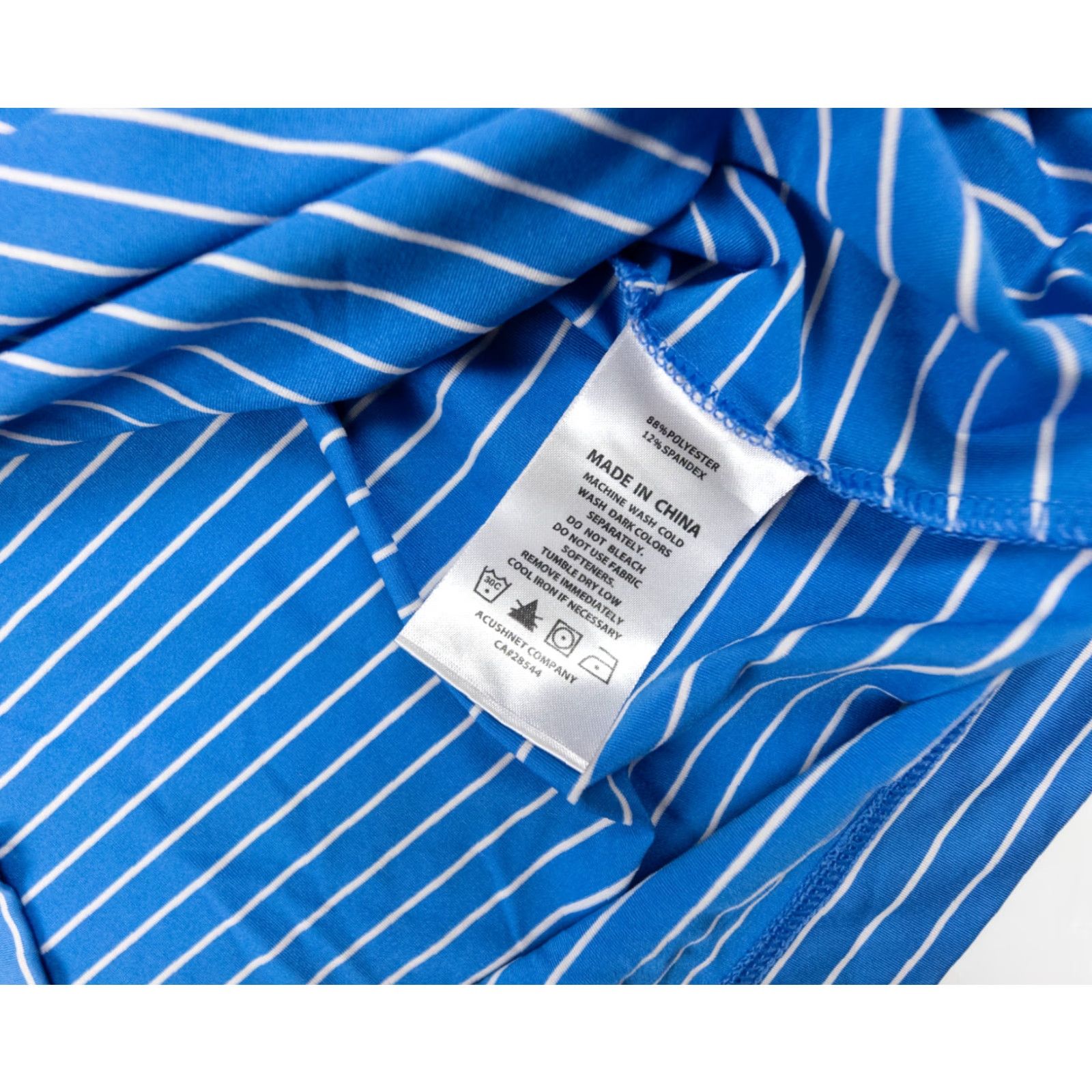 Footjoy FootJoy Polo Shirt Men’s Large Blue Short Sleeve Golf Regular Fit Striped Polo Shirt 100% Polyester Spandex Size US L / EU 52-54 / 3 - 5 Thumbnail