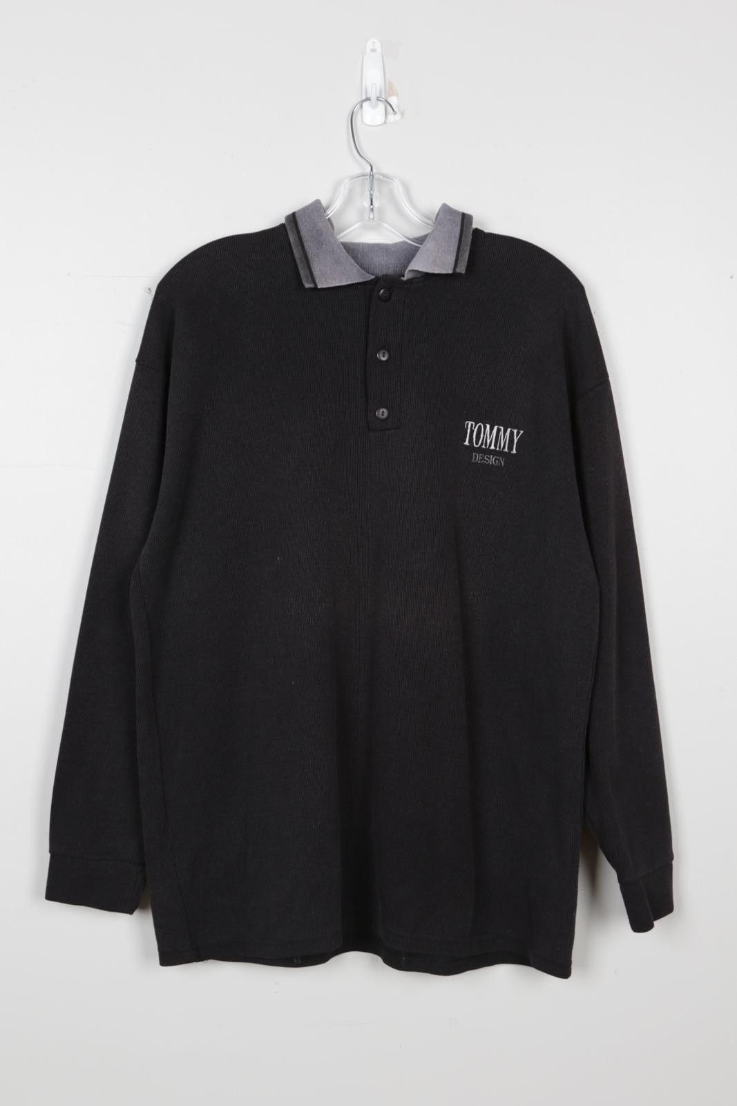 Vintage 00's Tommy Design Long Sleeve Polo Size ONE SIZE - 1 Thumbnail