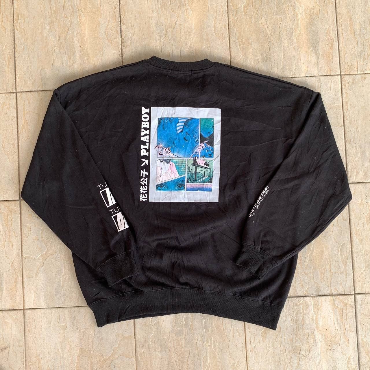 Playboy PLAYBOY Comic Strip "THE KISS" Backhit Sweatshirt Size US L / EU 52-54 / 3 - 2 Thumbnail