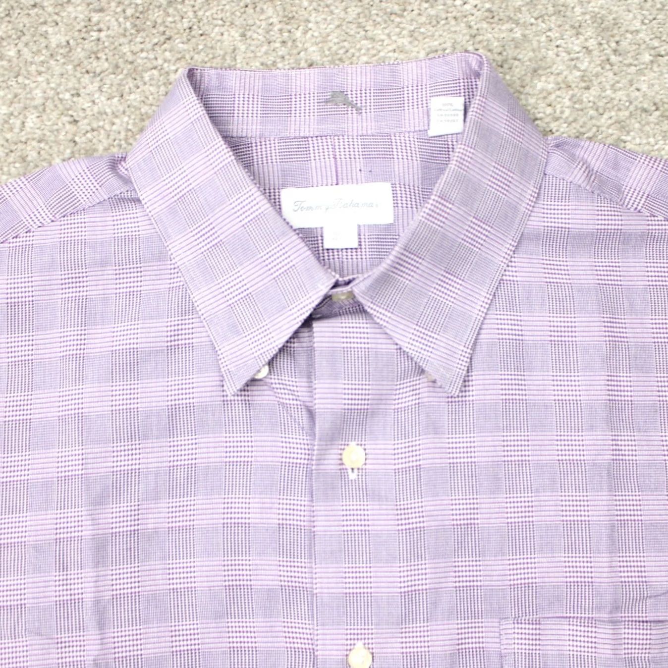 Tommy Bahama Tommy Bahama Shirt Mens 16 1/2, 34/35 Purple 100% Cotton Long Sleeve Button Down Dress Shirt Womens? Mens Size US XL / EU 56 / 4 - 6 Thumbnail