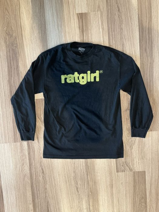 Stray Rats Stray Rats RatGirl Black Longsleeve T-Shirt | Grailed