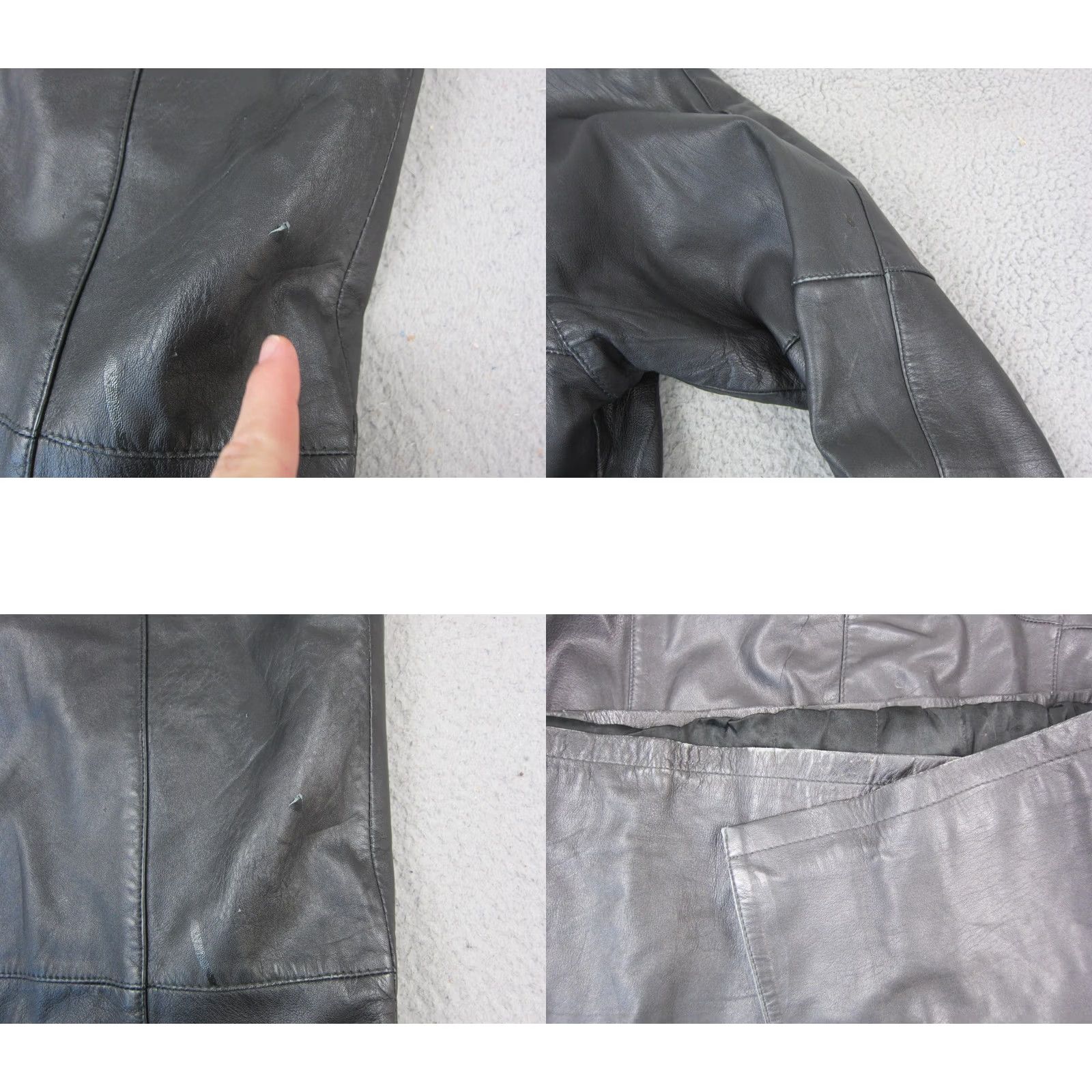 Vintage VINTAGE Clout Leather Trench Coat Womens M Black 90s Long Jacket Punk Coat Shirt? Size M / US 6-8 / IT 42-44 - 10 Thumbnail