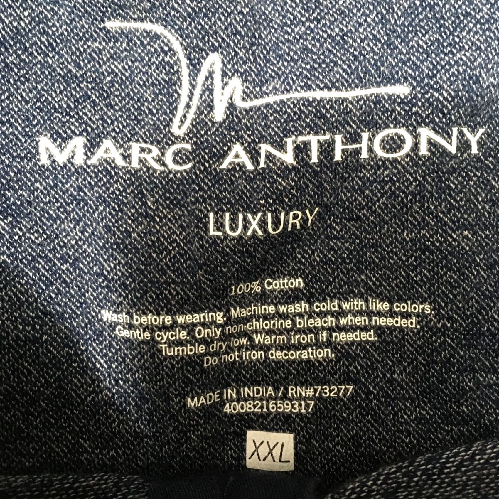 Vintage Marc Anthony Polo Shirt Men’s Size XXL Blue Luxury Short Sleeves Size US XXL / EU 58 / 5 - 2 Thumbnail