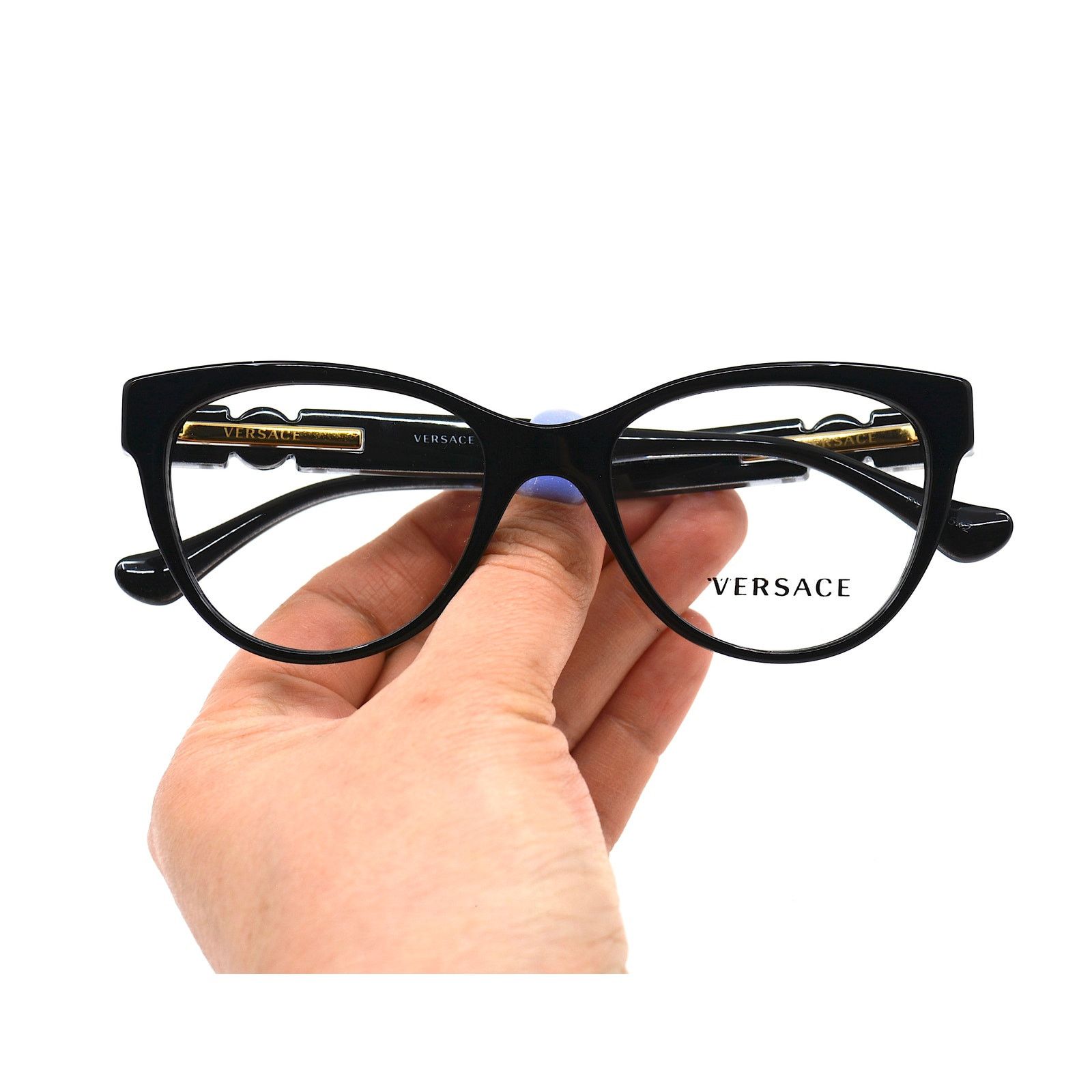 Versace NEW VERSACE VE3304 GB1 BLACK AUTHENTIC EYEGLASSES FRAME Size ONE SIZE - 11 Thumbnail