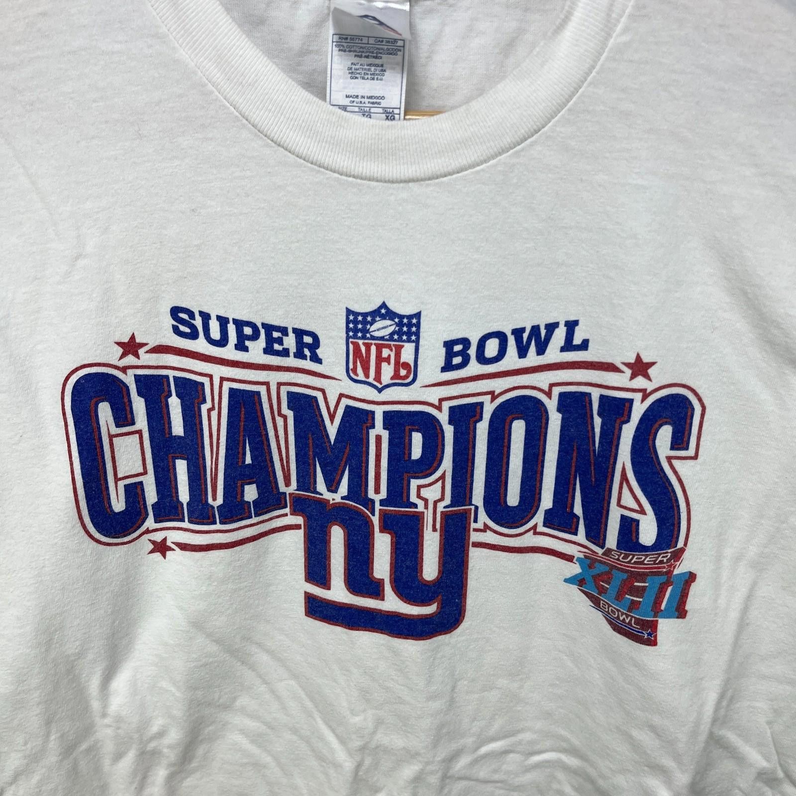 Gildan Vintage NFL Super Bowl Champions New York Giants Shirt XL Size ONE SIZE - 3 Thumbnail