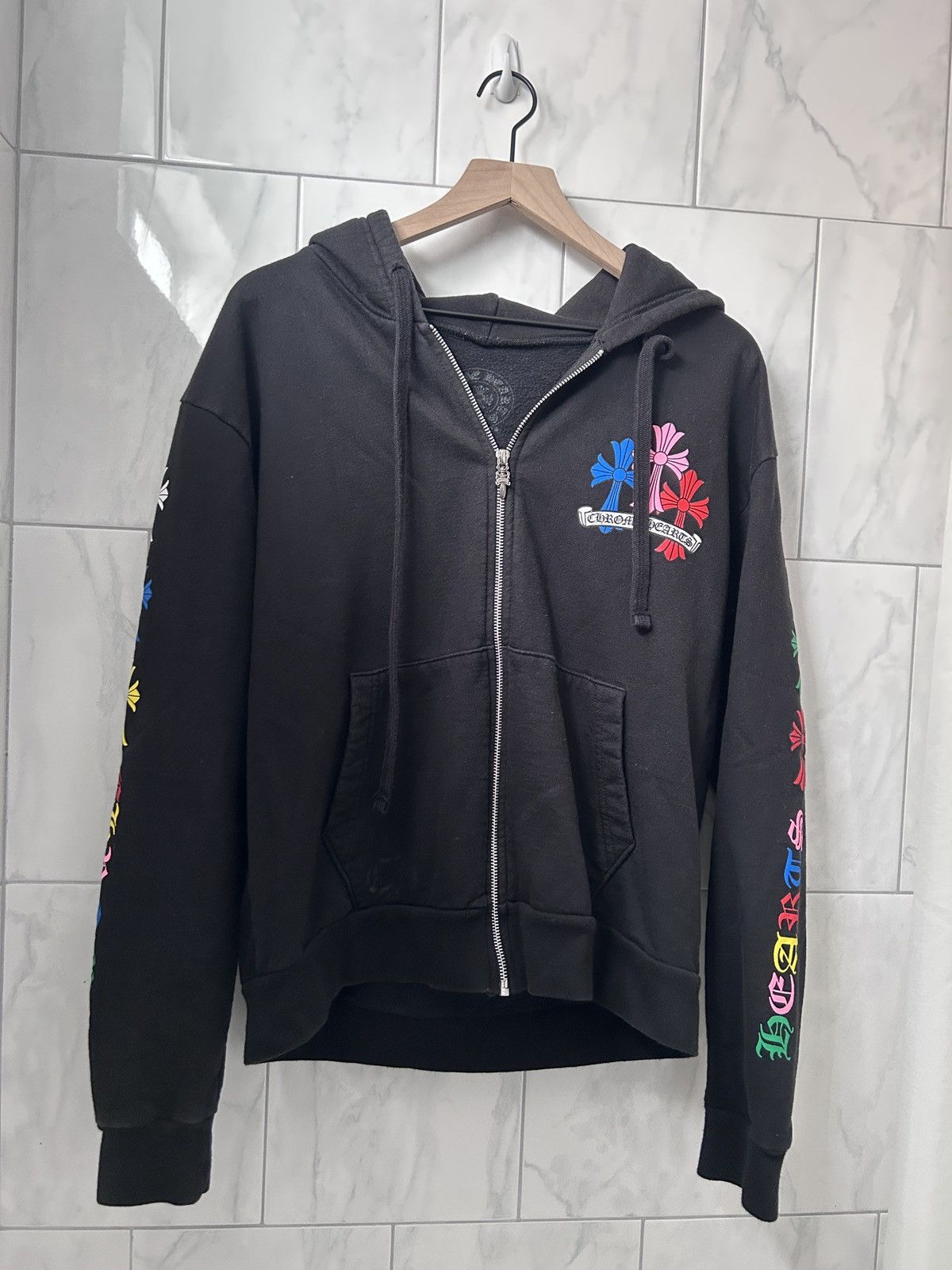 Chrome Hearts Chrome Hearts Cemetery Cross Multi-color Zip Up Hoodie XS Size US XS / EU 42 / 0 - 1 Thumbnail