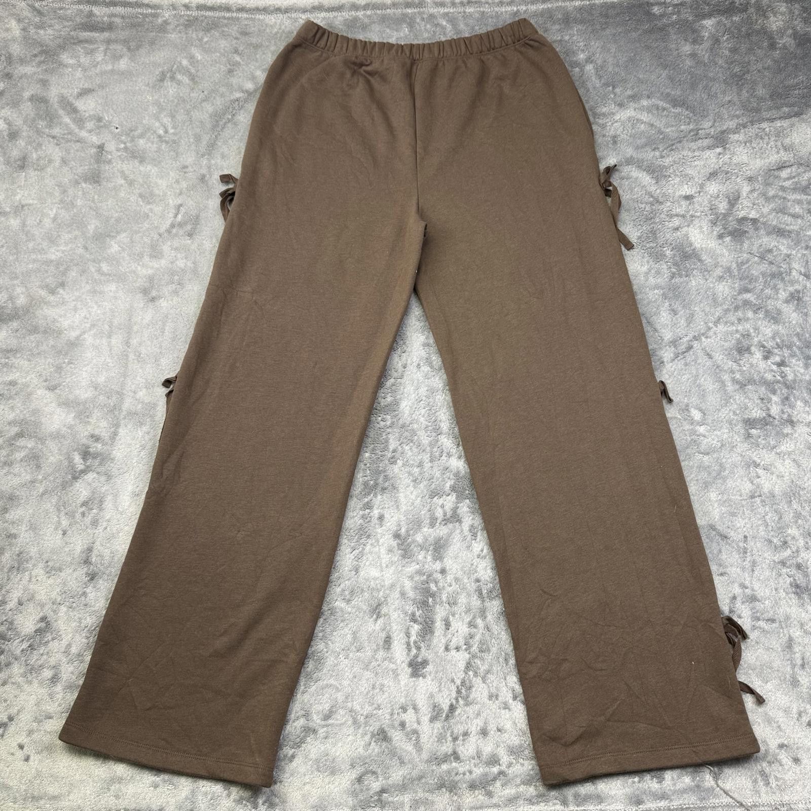 Other No Boundaries Women's Wide Leg Ribbed Pants Size 32" / US 10 / IT 46 - 2 Thumbnail