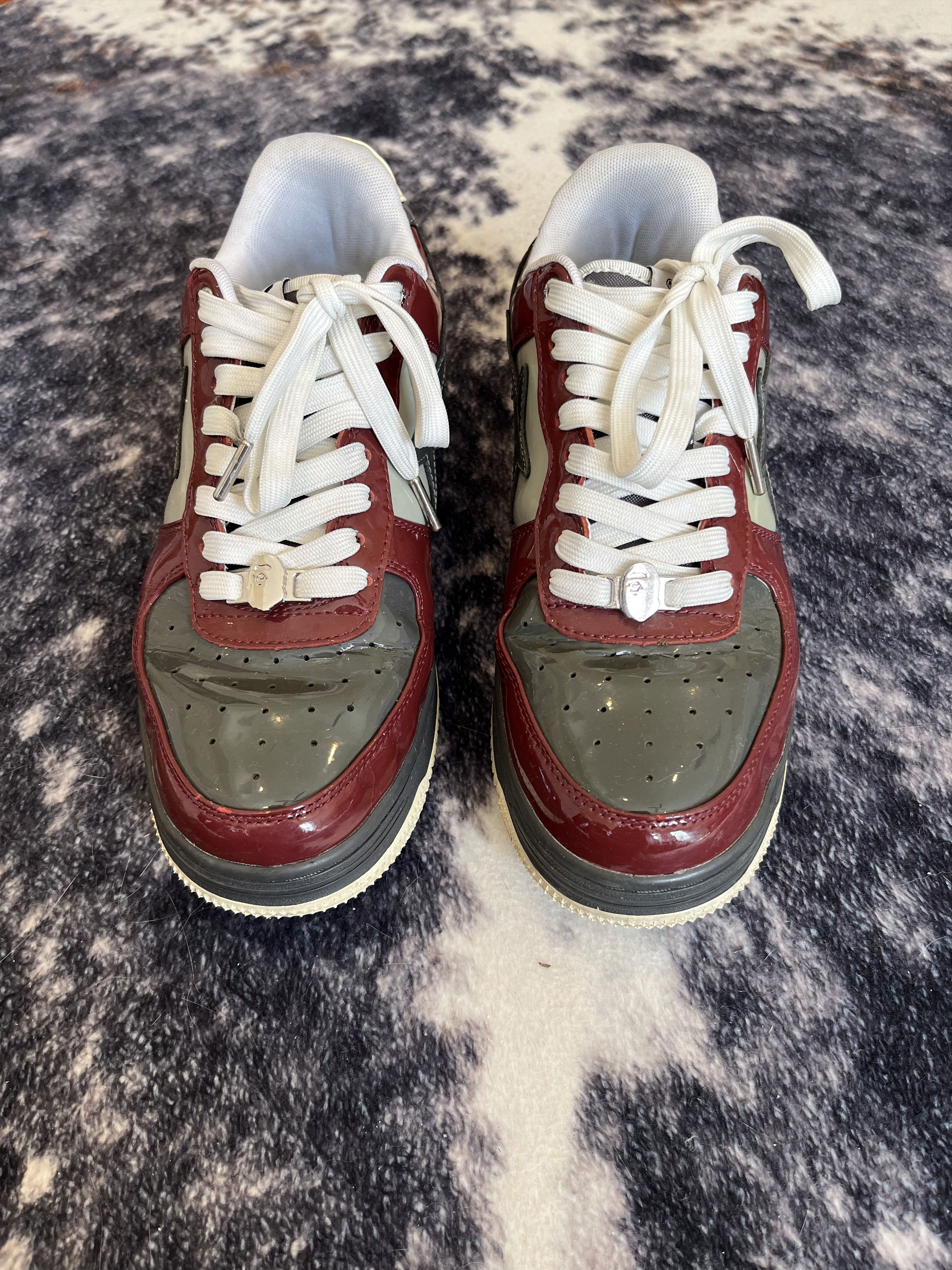 Bape A Bathing Ape Bapestas Grey x Red Size US 11 / EU 44 - 2 Thumbnail
