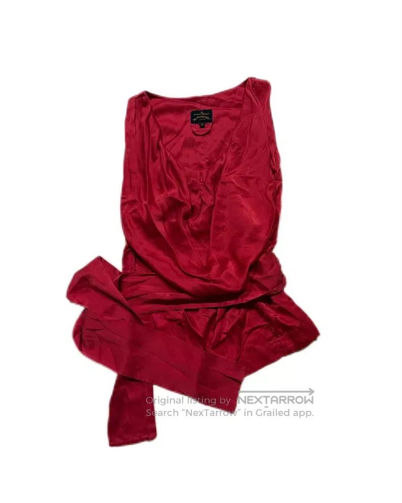Vivienne Westwood Vivienne Westwood Black Label Silk Scoop Neck Red Sleevele Size XS / US 0-2 / IT 36-38 - 1 Thumbnail