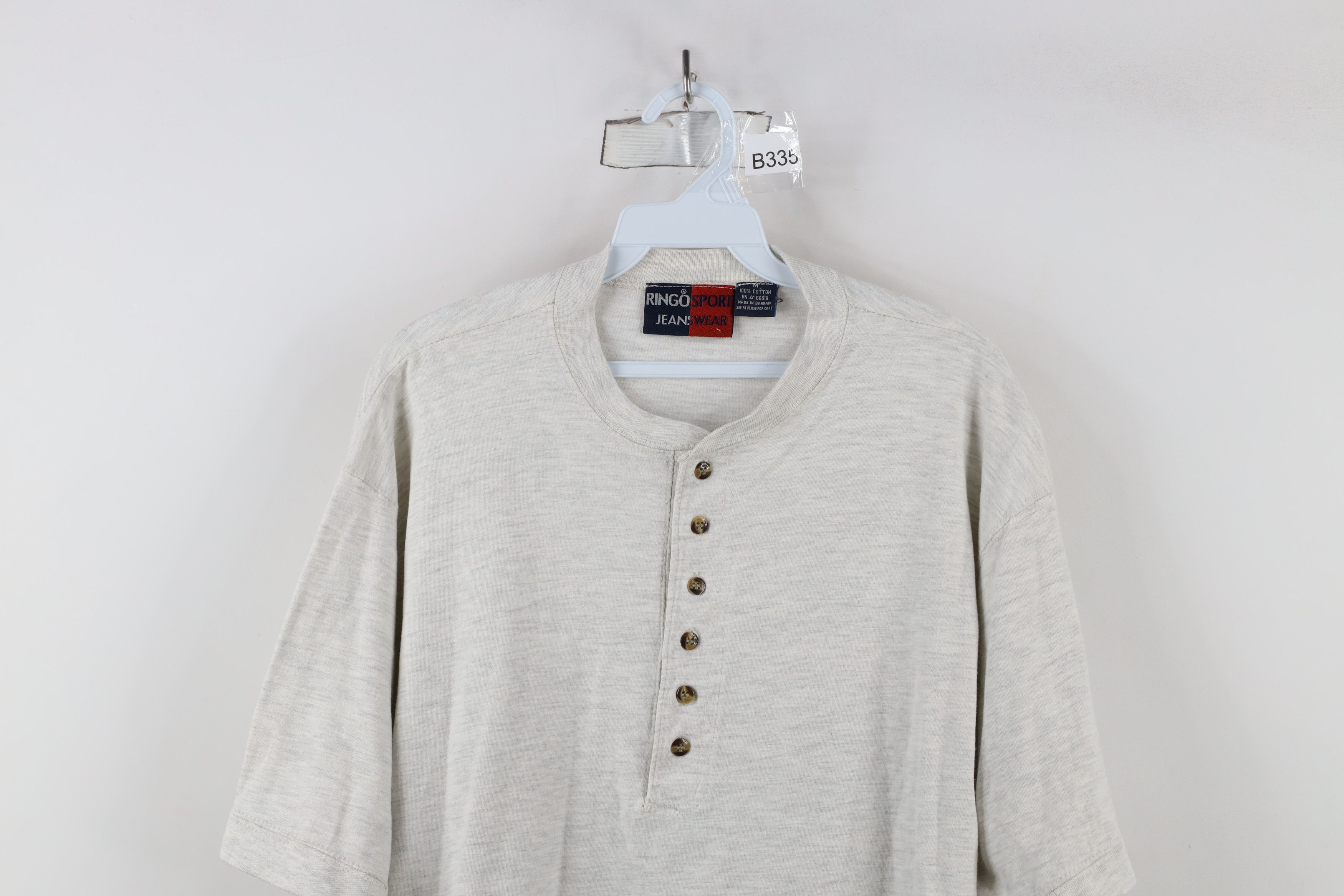 Vintage Vintage 90s Streetwear Baggy Fit Short Sleeve Henley T-Shirt Size US M / EU 48-50 / 2 - 2 Thumbnail