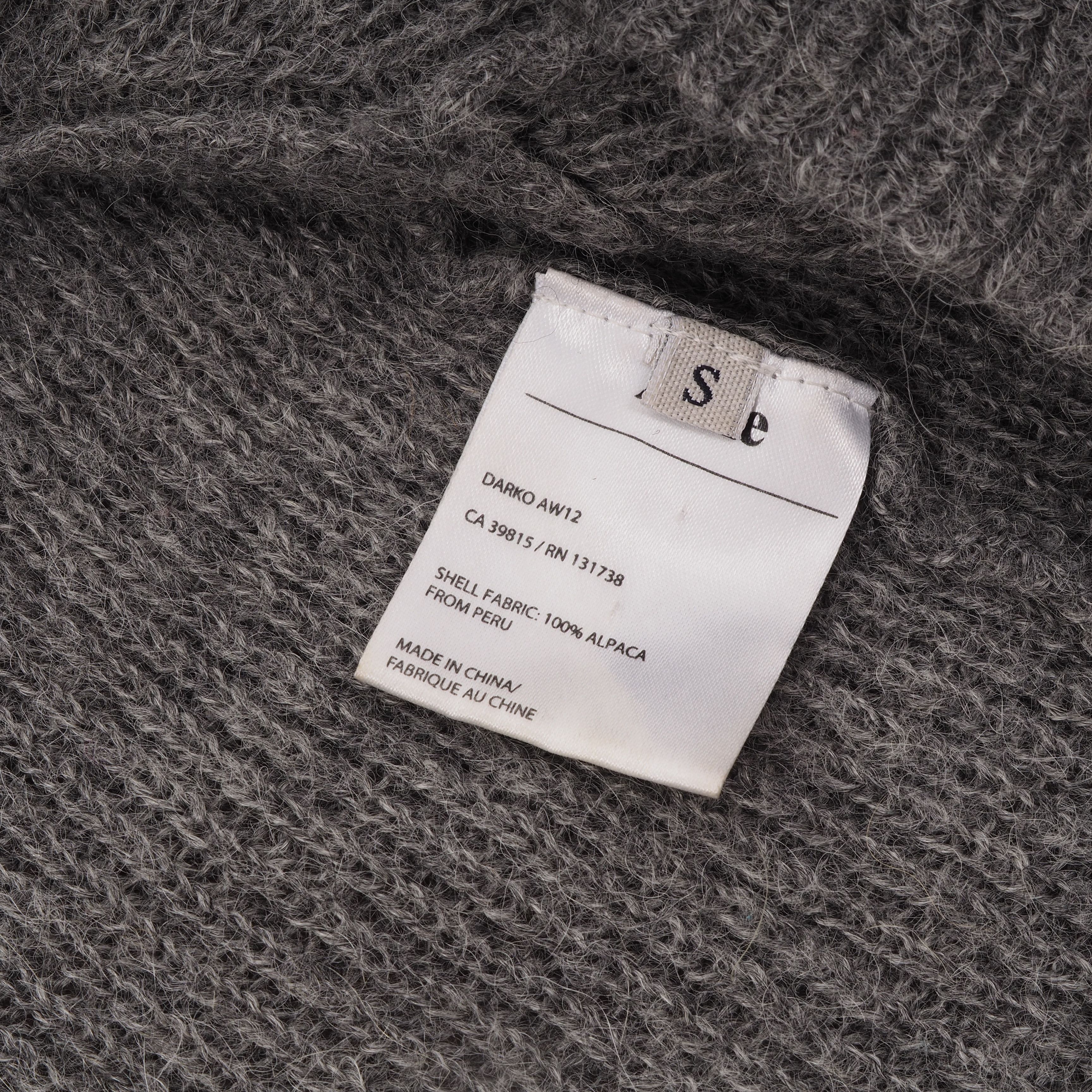Acne Studios Acne Studios Darko AW12 Gray Alpaca Pullover Sweater Size S / US 4 / IT 40 - 5 Thumbnail
