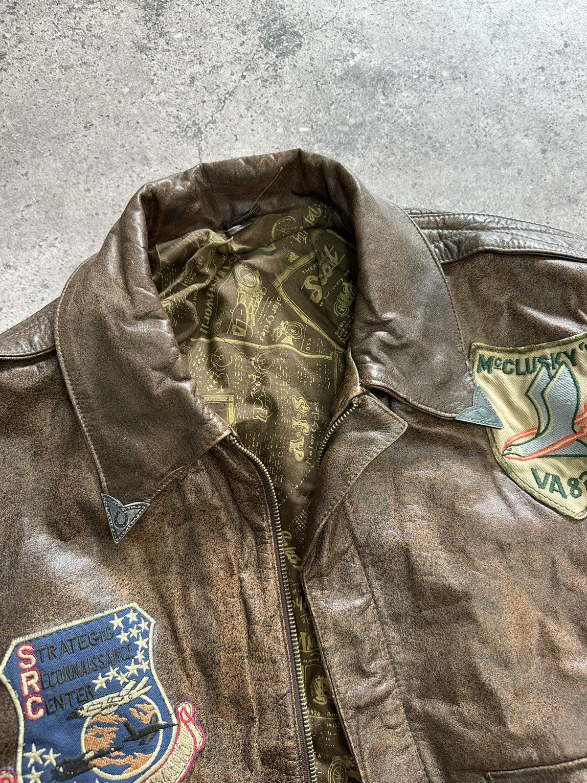 Avirex × Vintage Vintage Avirex Leather Bomber Jacket Motorcycle Biker Size US M / EU 48-50 / 2 - 5 Thumbnail