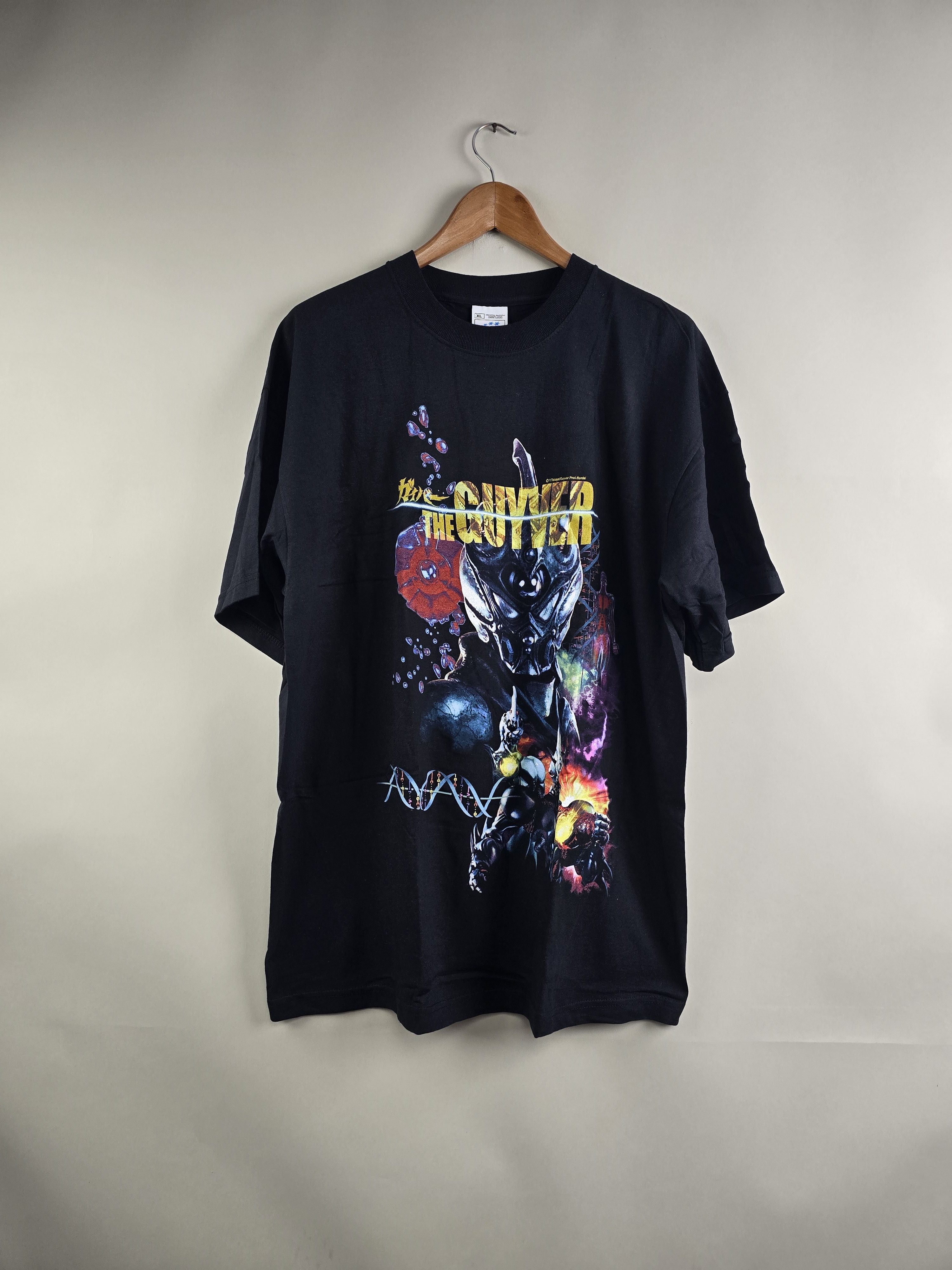 image of Anima x Movie 2000 The Guyver Vintage Screen Stars Anime Tee XL 23" 30.5" in Black, Men's