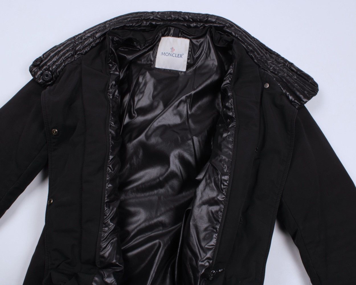 Designer × Moncler MONCLER Chataignier Giubbotto Down Black Long Jacket Coat Size S / US 4 / IT 40 - 14 Thumbnail