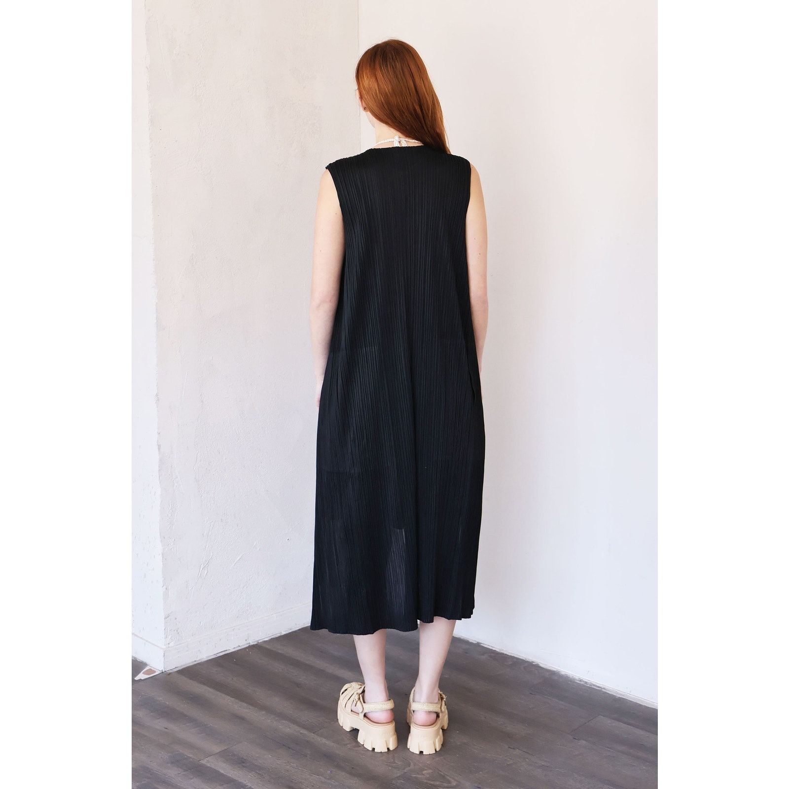 Issey Miyake Vintage Issey Miyake Pleats Please Black Long Duster Vest Size ONE SIZE - 5 Thumbnail