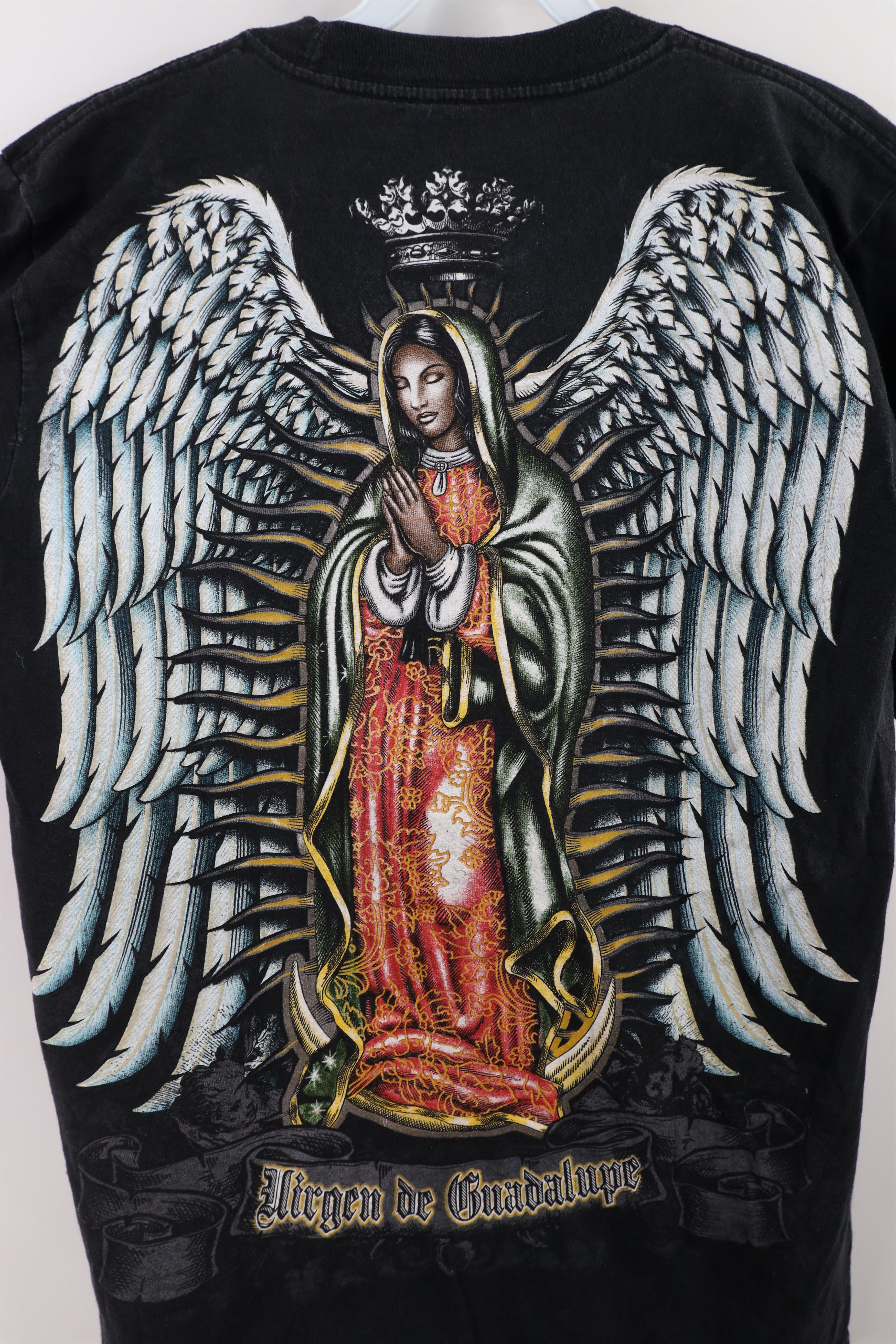 Vintage Vintage Spell Out Our Lady of Guadalupe Mexico T-Shirt Black Size US M / EU 48-50 / 2 - 10 Thumbnail