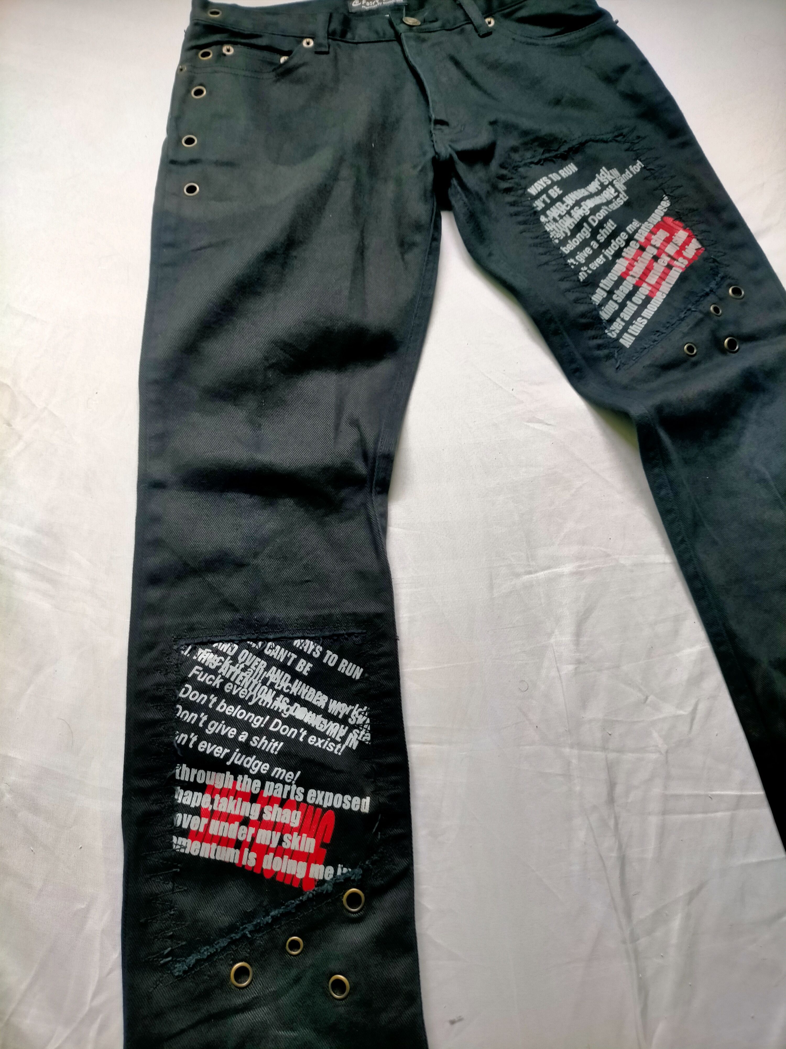 Japanese Brand Slipknot Fairy Moon Punk Rare Pants Size US 29 - 3 Thumbnail