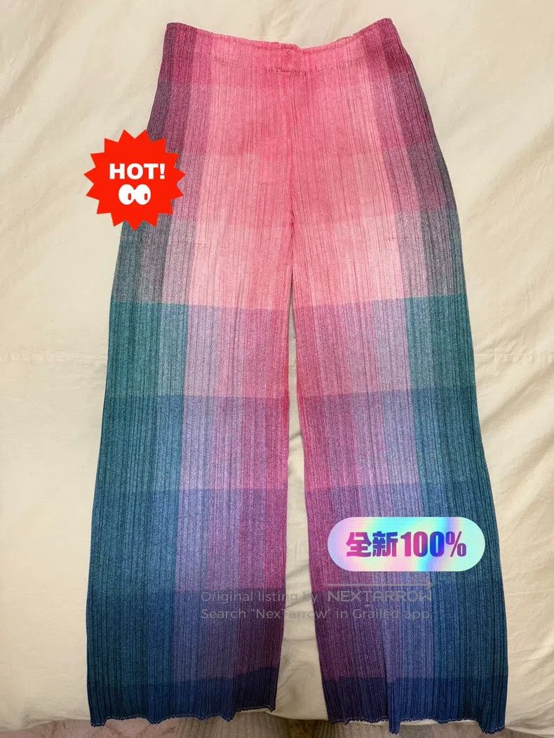 Issey Miyake Issey Miyake Color Block Pants Size 25" / US 0 / IT 36 - 2 Thumbnail