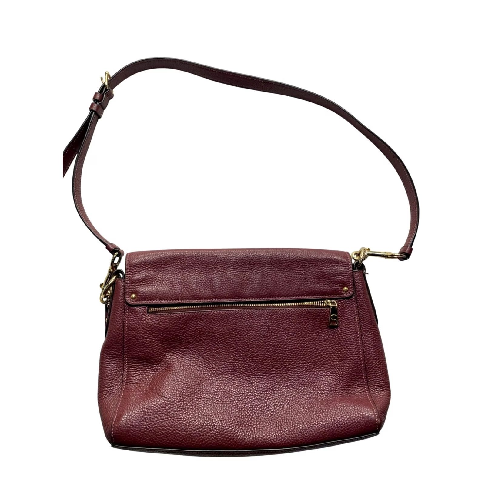 Coach VINTAGE Coach Shoulder Bag Womens OS Maroon Leather Brown F80840 Like New Size ONE SIZE - 2 Thumbnail