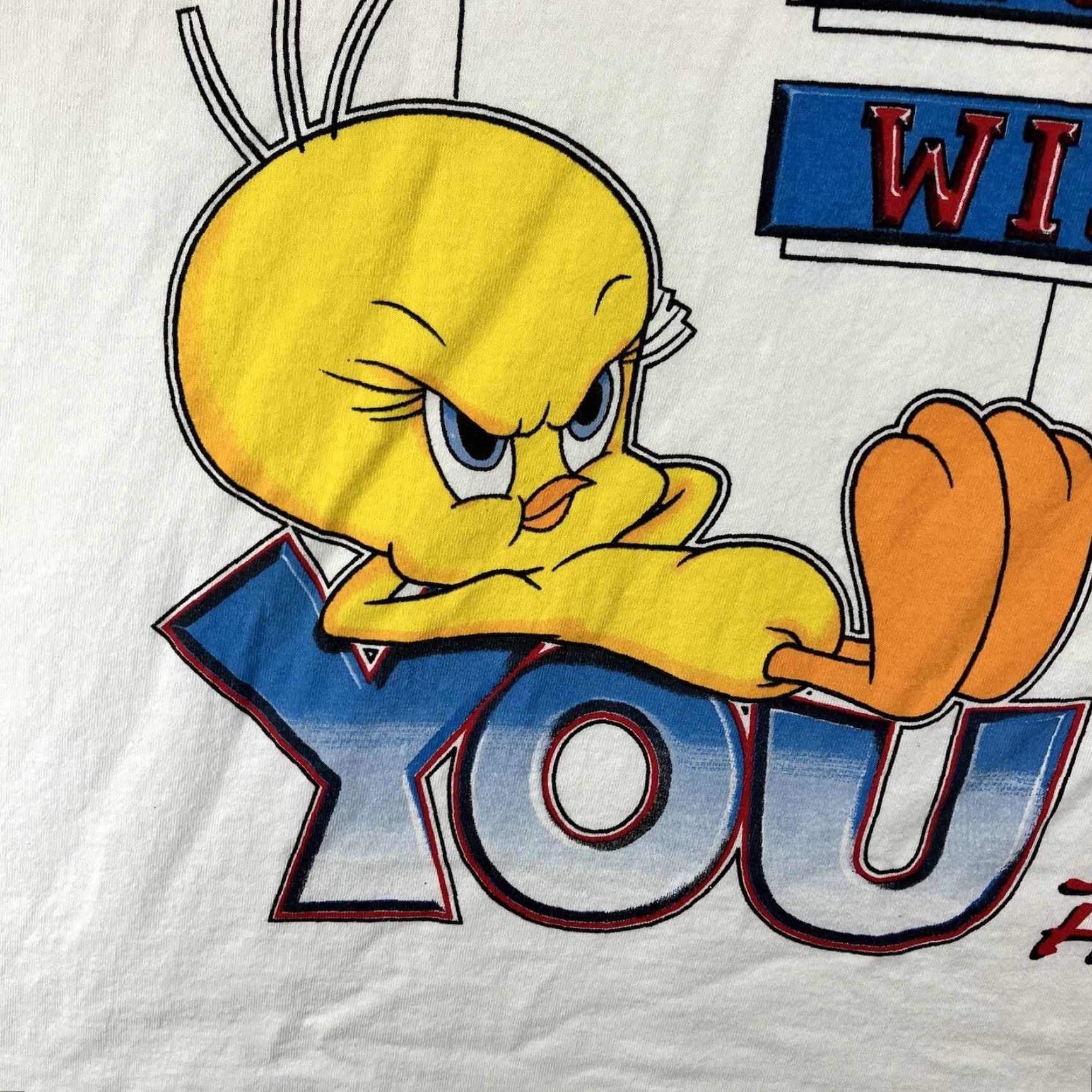 Vintage VINTAGE Looney Tunes Women 18W T-Shirt Crew Neck Short Sleeve White Tweety Bird 90s Cartoon Retro USA Womens Size XXL / US 16-18 / IT 52-54 - 7 Thumbnail
