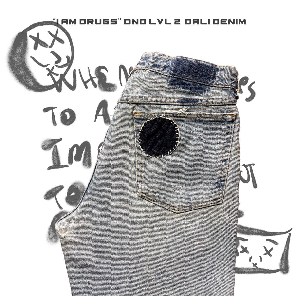 Other “I Am Drugs” DND LVL 2 Dali Denim Size US 32 / EU 48 - 6 Thumbnail