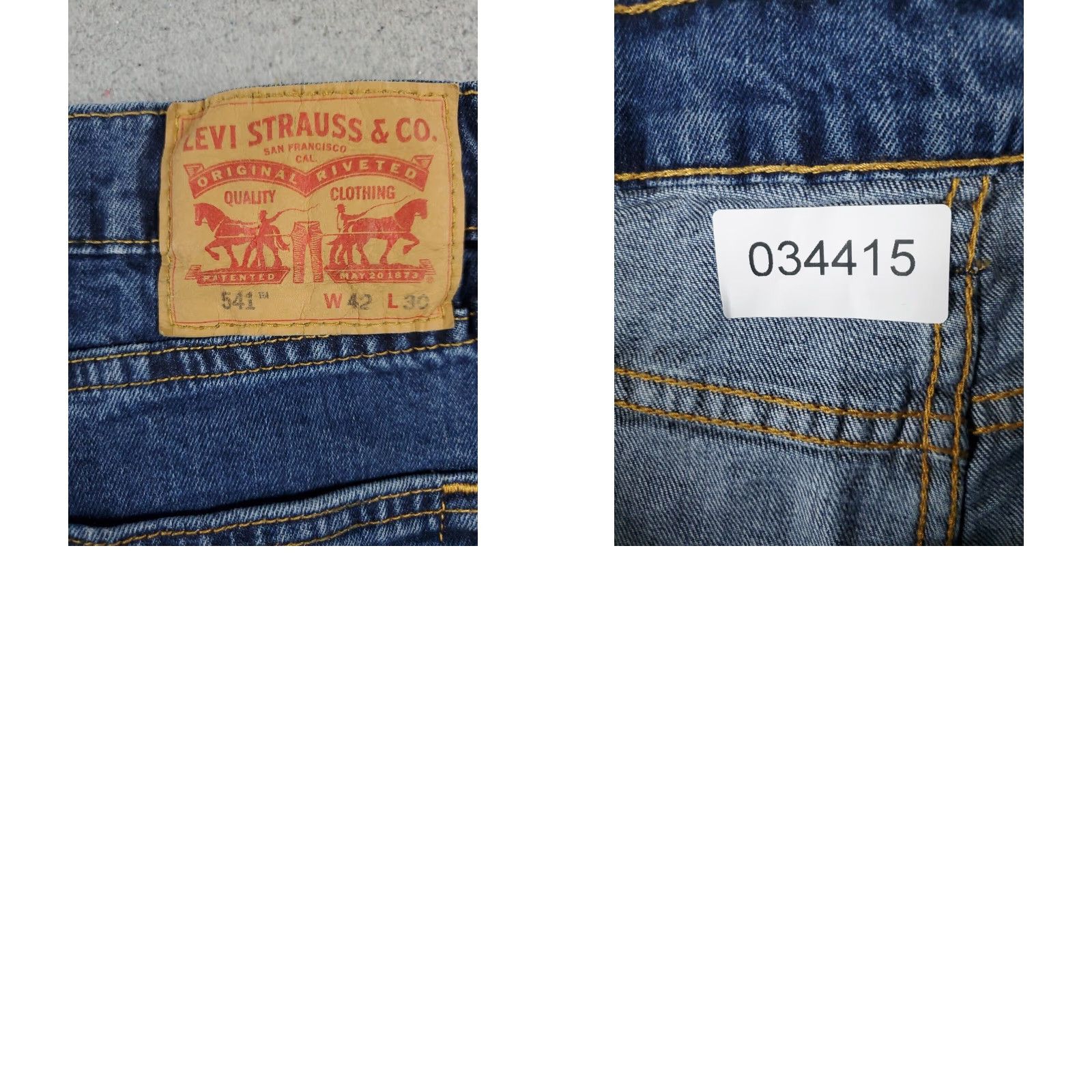 Levi's Levis 541 Athletic Fit Straight Leg Jeans Mens Size 42x30 Blue Size US 42 / EU 58 - 8 Thumbnail