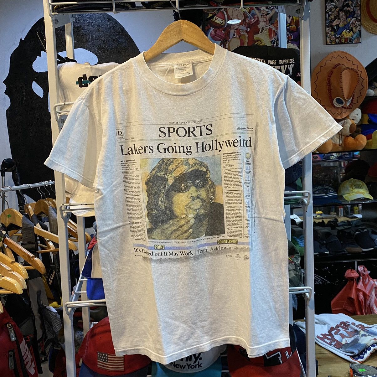 NBA × Rap Tees × Vintage Vintage 90s Dennis Rodman Los Angeles Times By Front Pages Size US M / EU 48-50 / 2 - 1 Thumbnail