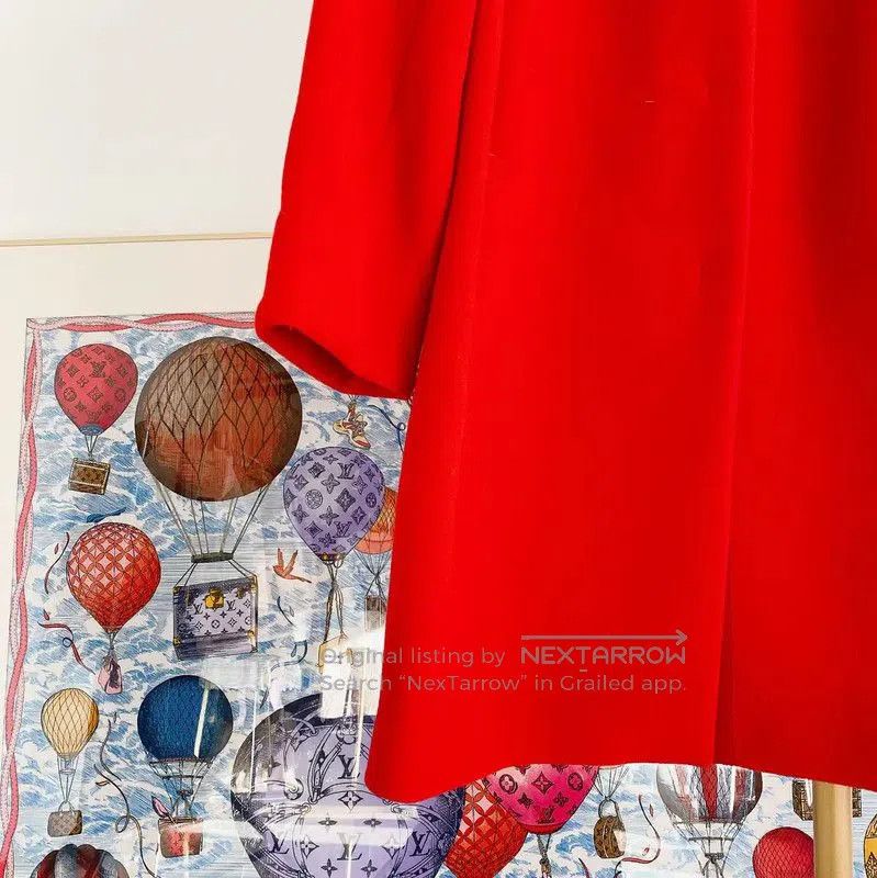 Max Mara MaxMara Women's Red Wool Coat for Spring and Autumn . Size XS / US 0-2 / IT 36-38 - 2 Thumbnail
