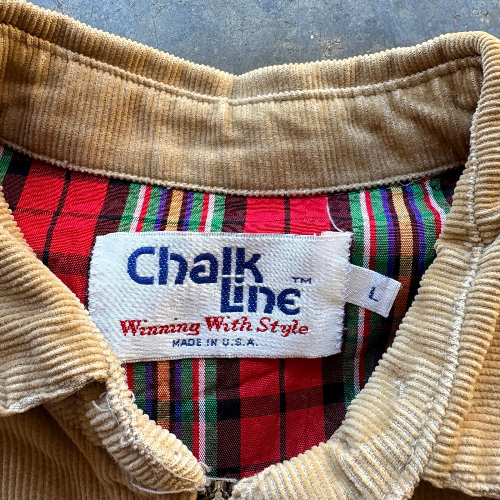 Chalk Line Crazy vintage Chalk Line Corduroy Zip Jacket Size US L / EU 52-54 / 3 - 5 Thumbnail