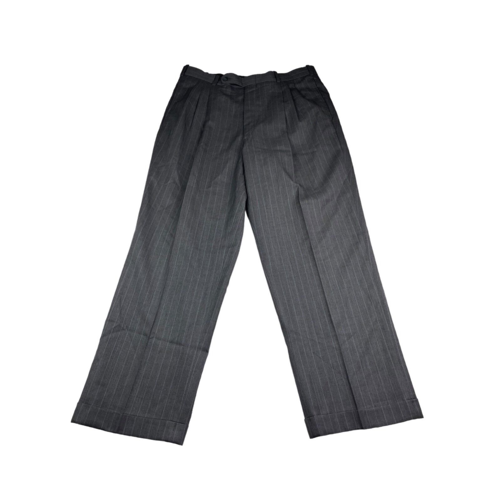 Holland & Sherry Holland & Sherry x Filo A Mano Men's Suit Gray/Blue Stripe • Size 48R - 13 Thumbnail
