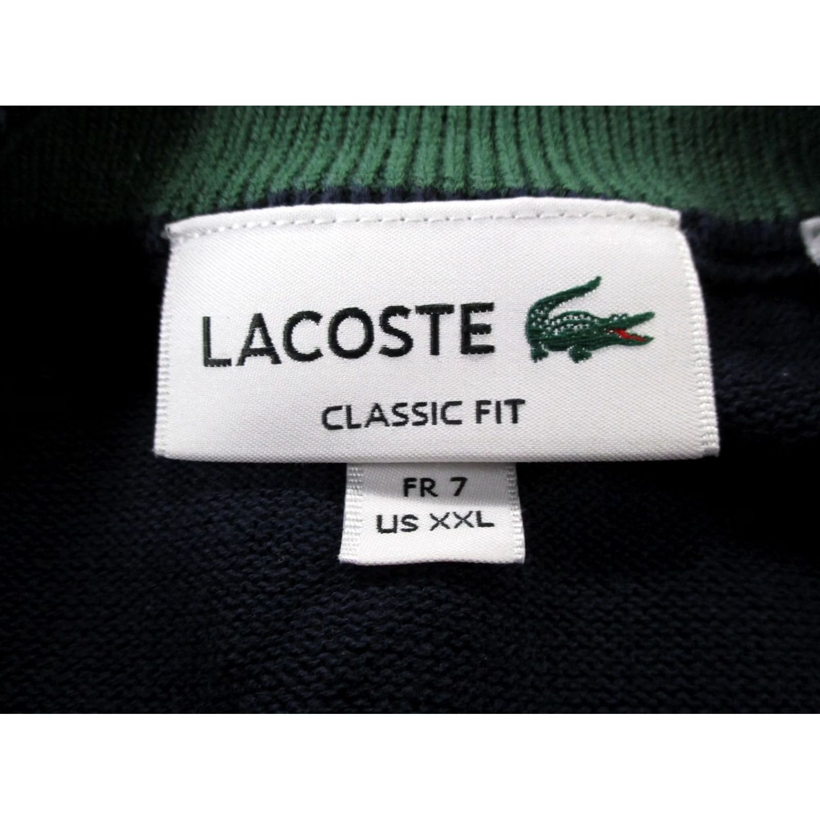 Lacoste Lacoste Mens Sweater 2XL Blue Classic Fit Pullover Logo Knit Crew Neck Cardigan? Size US XXL / EU 58 / 5 - 7 Thumbnail