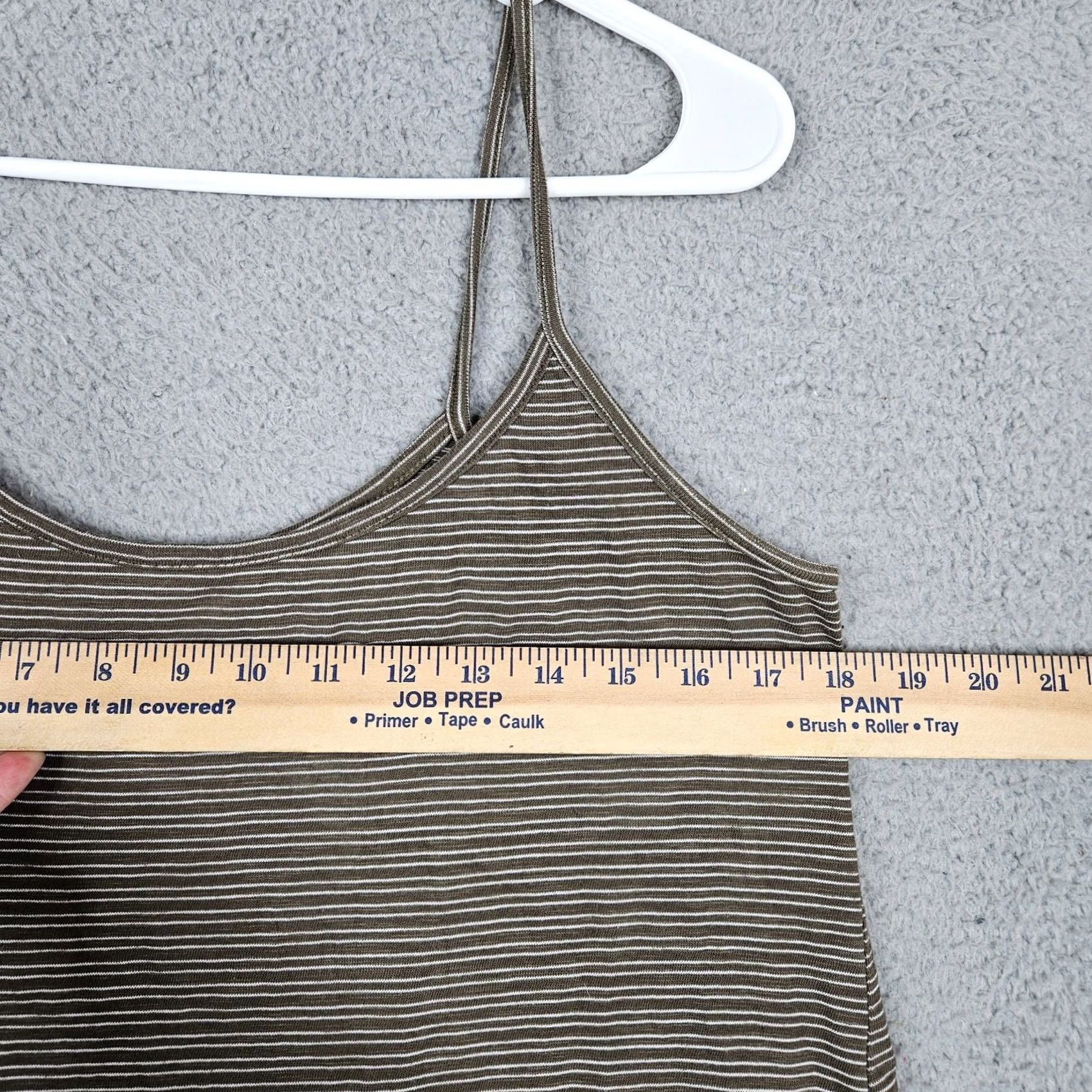 Anthropologie VINTAGE Anthropologie Women’s Brown White Stripes Ruffle Tank Top Size S Size S / US 4 / IT 40 - 7 Thumbnail