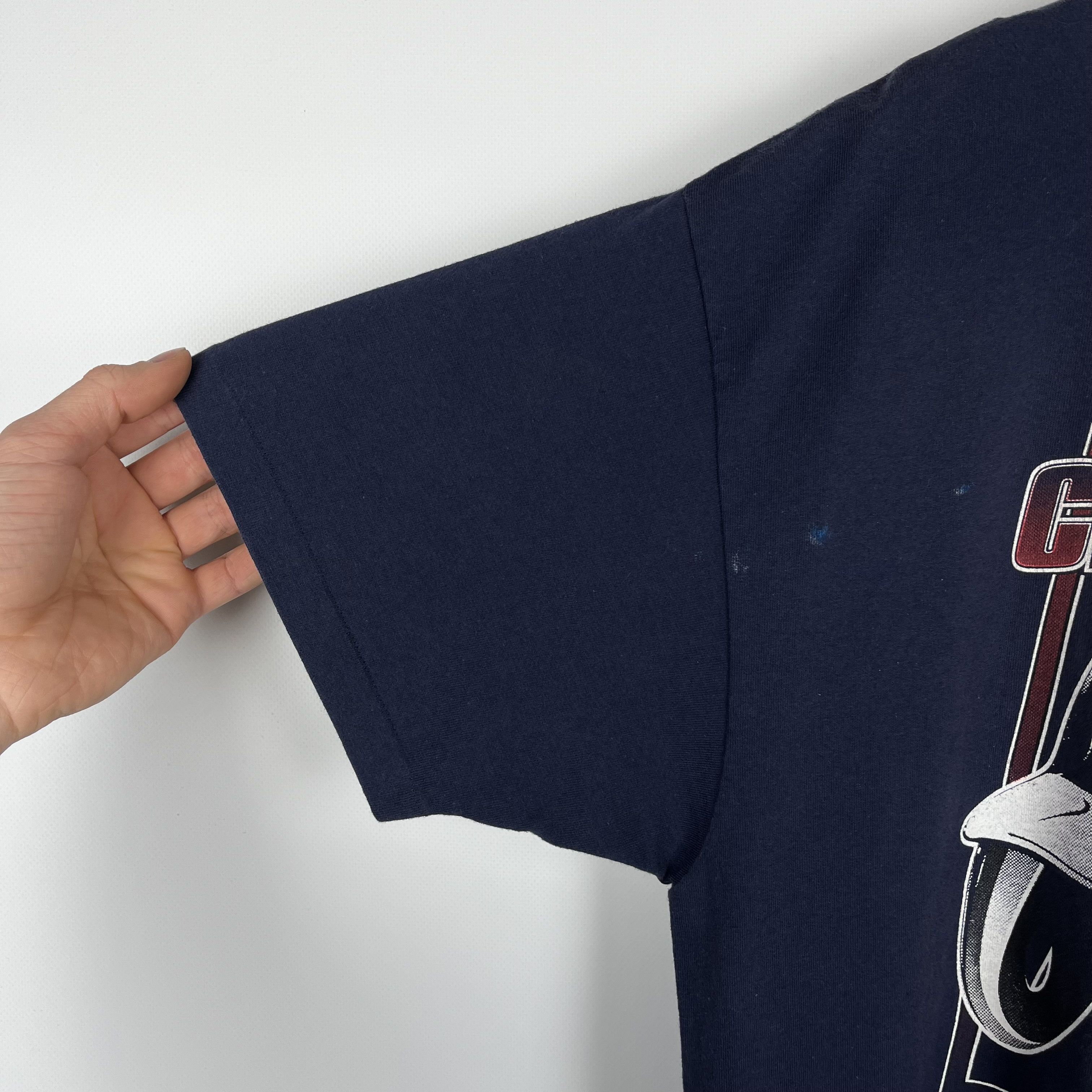 MLB Vintage MLB Cleveland Indians Rare Big Logo T Shirt 1995 Size US XL / EU 56 / 4 - 7 Thumbnail