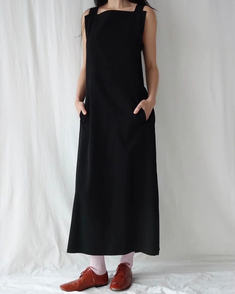 Yohji Yamamoto Yohji Yamamoto size 1 Cut square collar sleeveless dress 2 Size S / US 4 / IT 40 - 1 Thumbnail