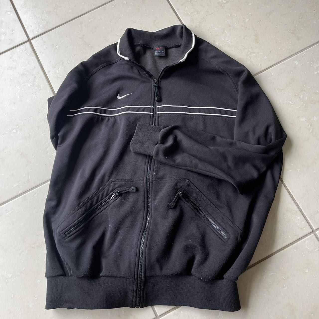 Nike × Vintage Vintage Y2K 90's Team Nike Black Full Zip Jacket Size US XXL / EU 58 / 5 - 2 Thumbnail