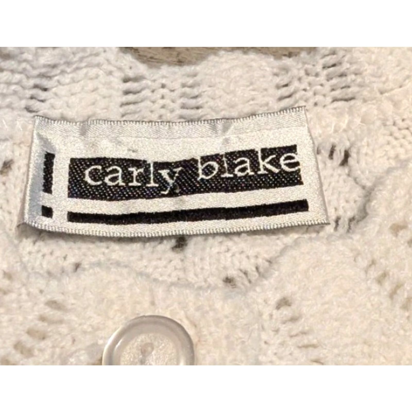 Vintage VINTAGE Carly Blake Cardigan Sweater Womens Open-Knit Crochet L White Regular Size L All Seasons 80s 90s Designer Hipster Elegant USA Made Size L / US 10 / IT 46 - 7 Thumbnail