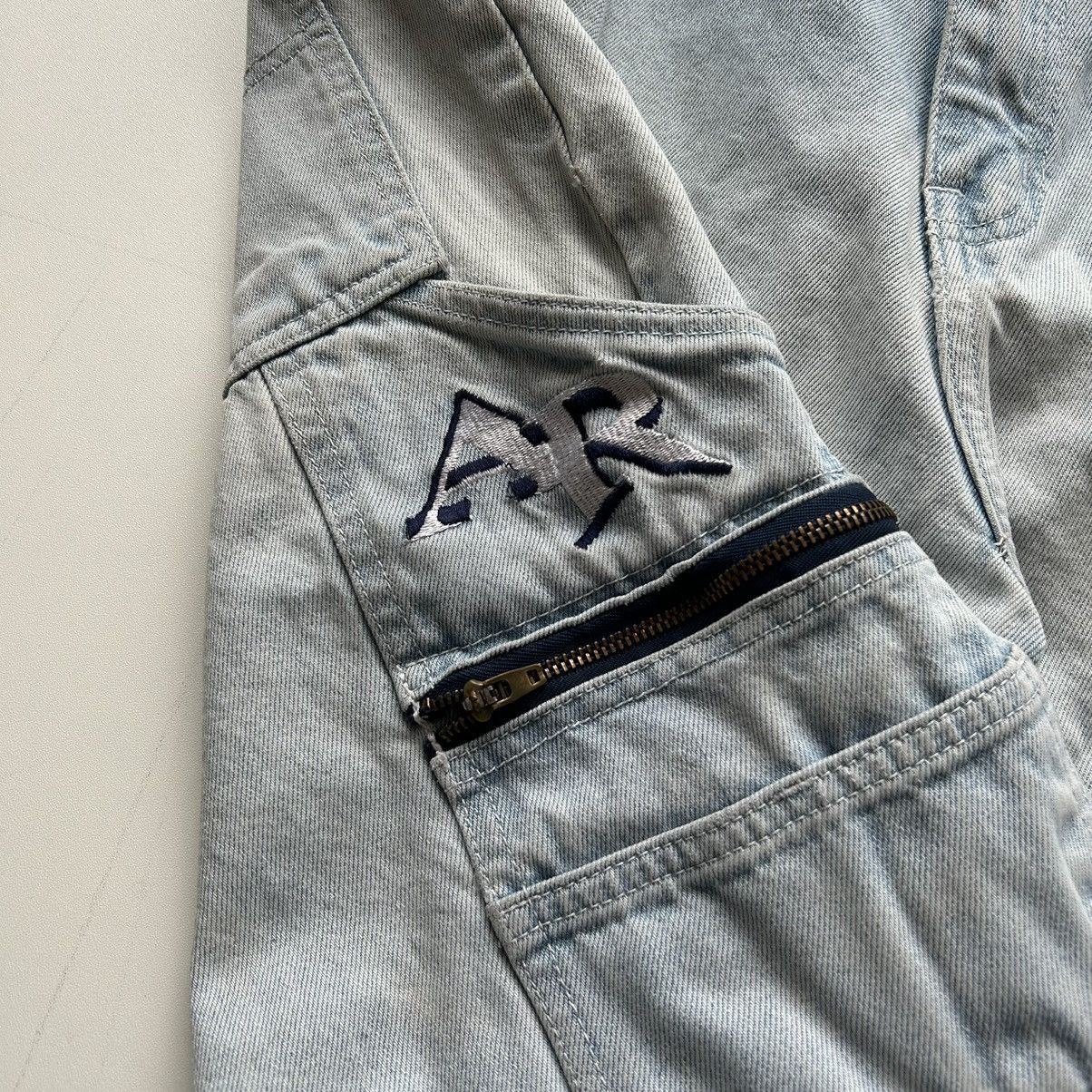 Vintage Crazy Vintage Y2K Baggy Blue Denim Embroidered Jorts Size 36 Size US 36 / EU 52 - 6 Thumbnail