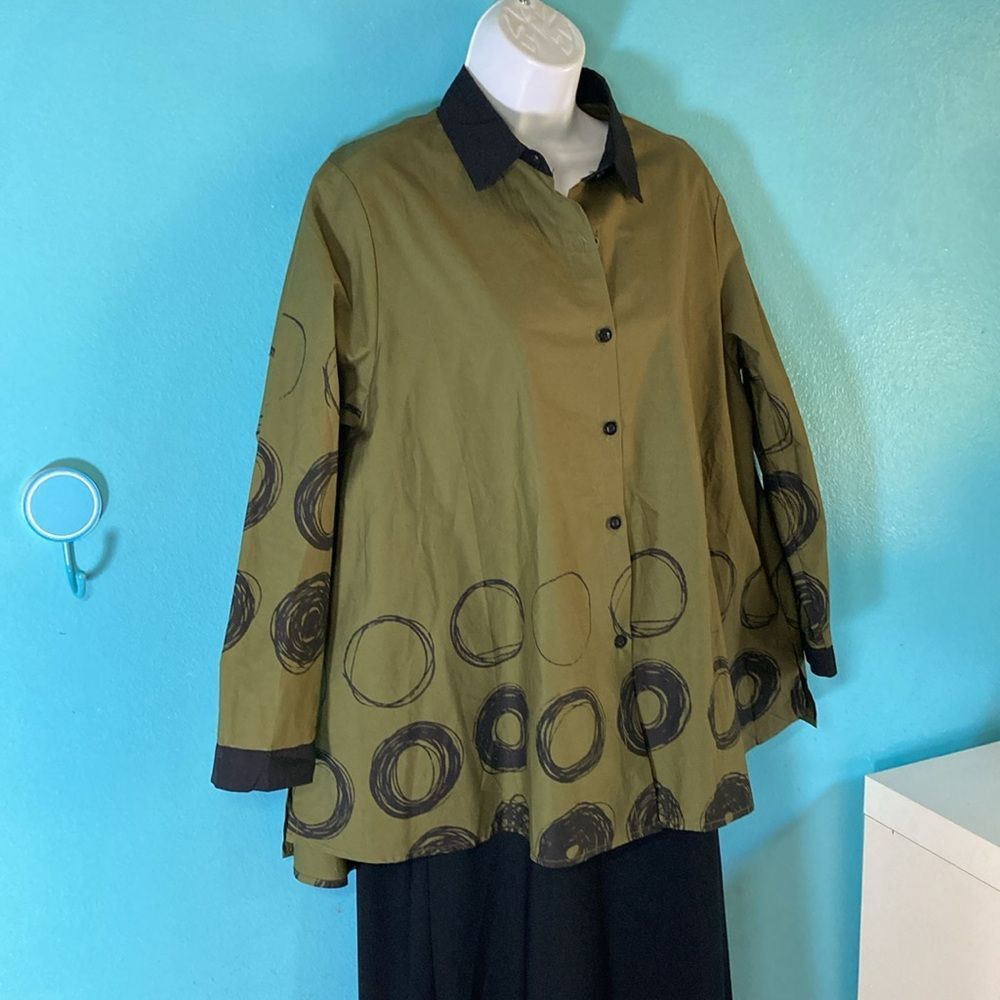 Rundholz Simply Vanite Couture Womens OS A-Line Oversized Button Up S Size ONE SIZE - 9 Thumbnail