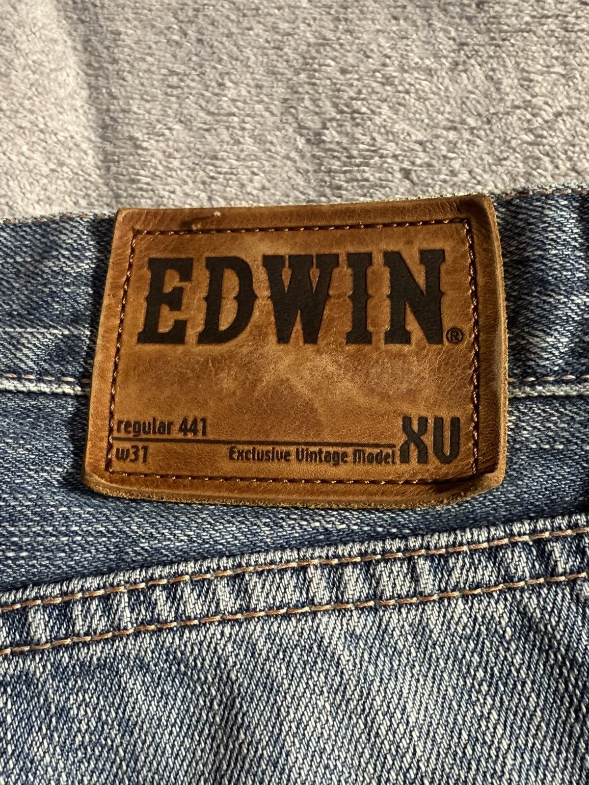 Edwin × Vintage Edwin XV441 Bootcut Flared Natural Distressed Jeans Size US 30 / EU 46 - 20 Thumbnail