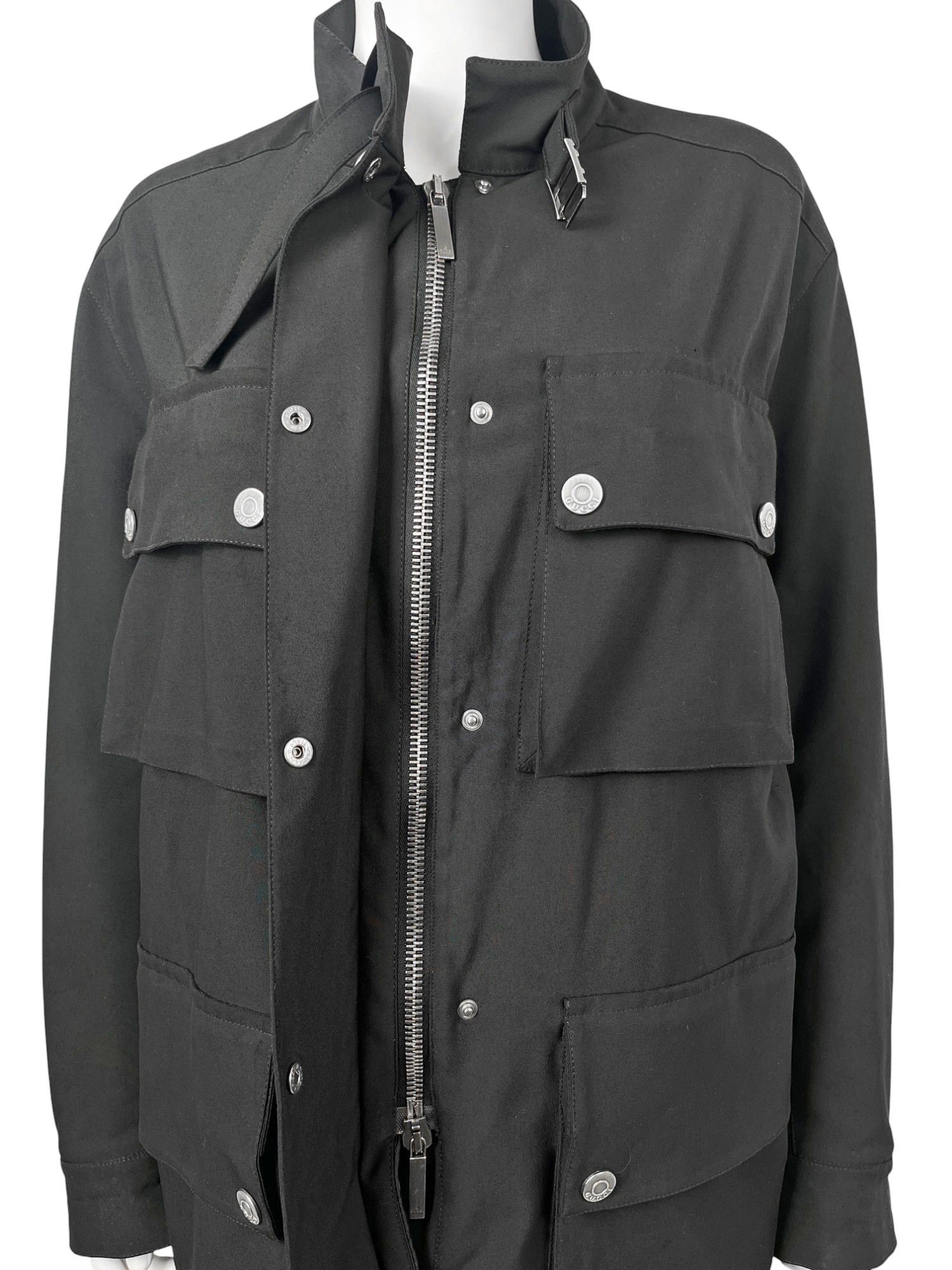 Gucci by Tom Ford F/W 1998 Multipocket Oversized Black Jacket Size S / US 4 / IT 40 - 10 Thumbnail