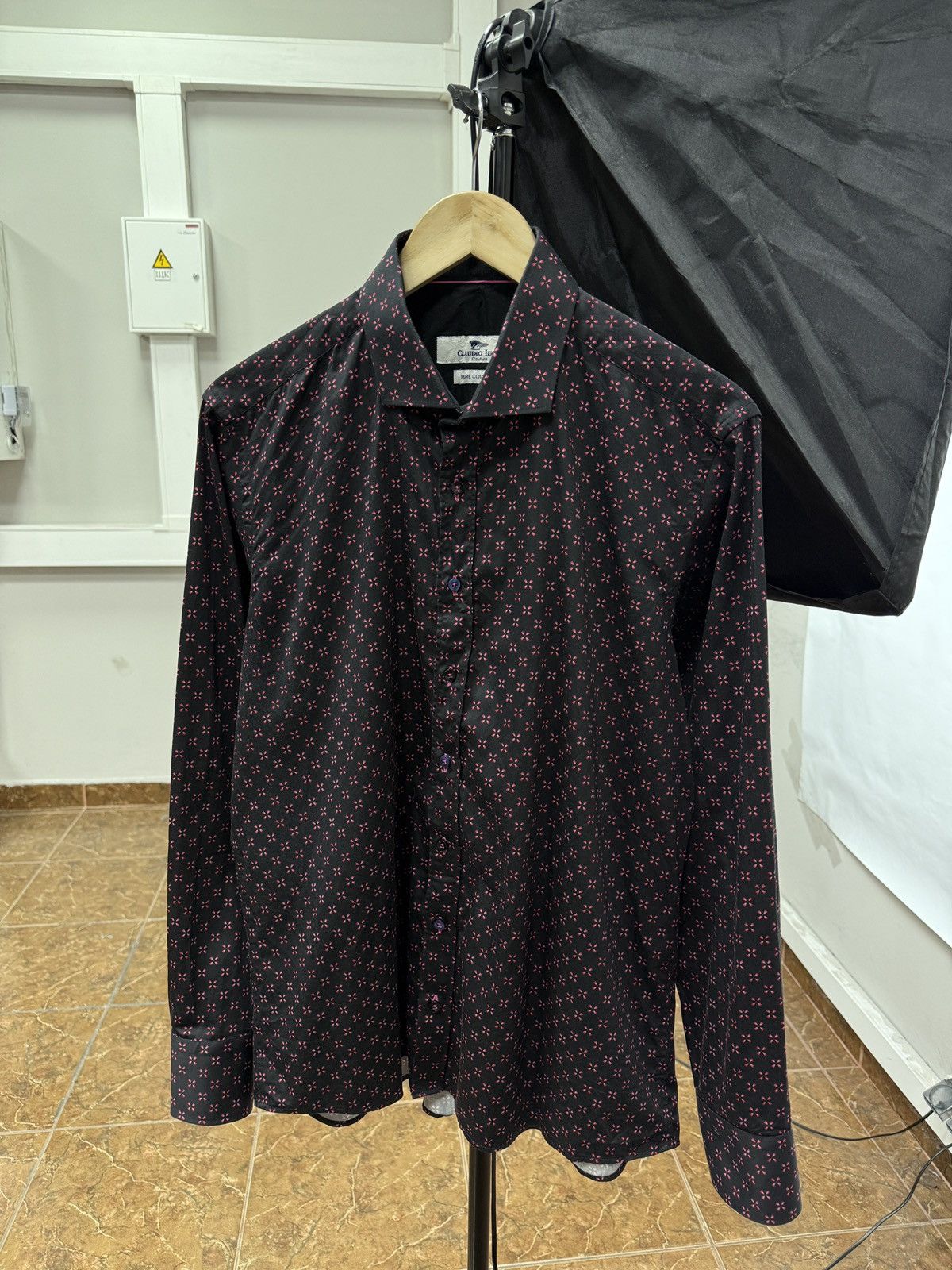 Other 🇬🇧 Claudio Lugli Couture Geometric Print Shirt Luxury Rare Size US XL / EU 56 / 4 - 1 Thumbnail