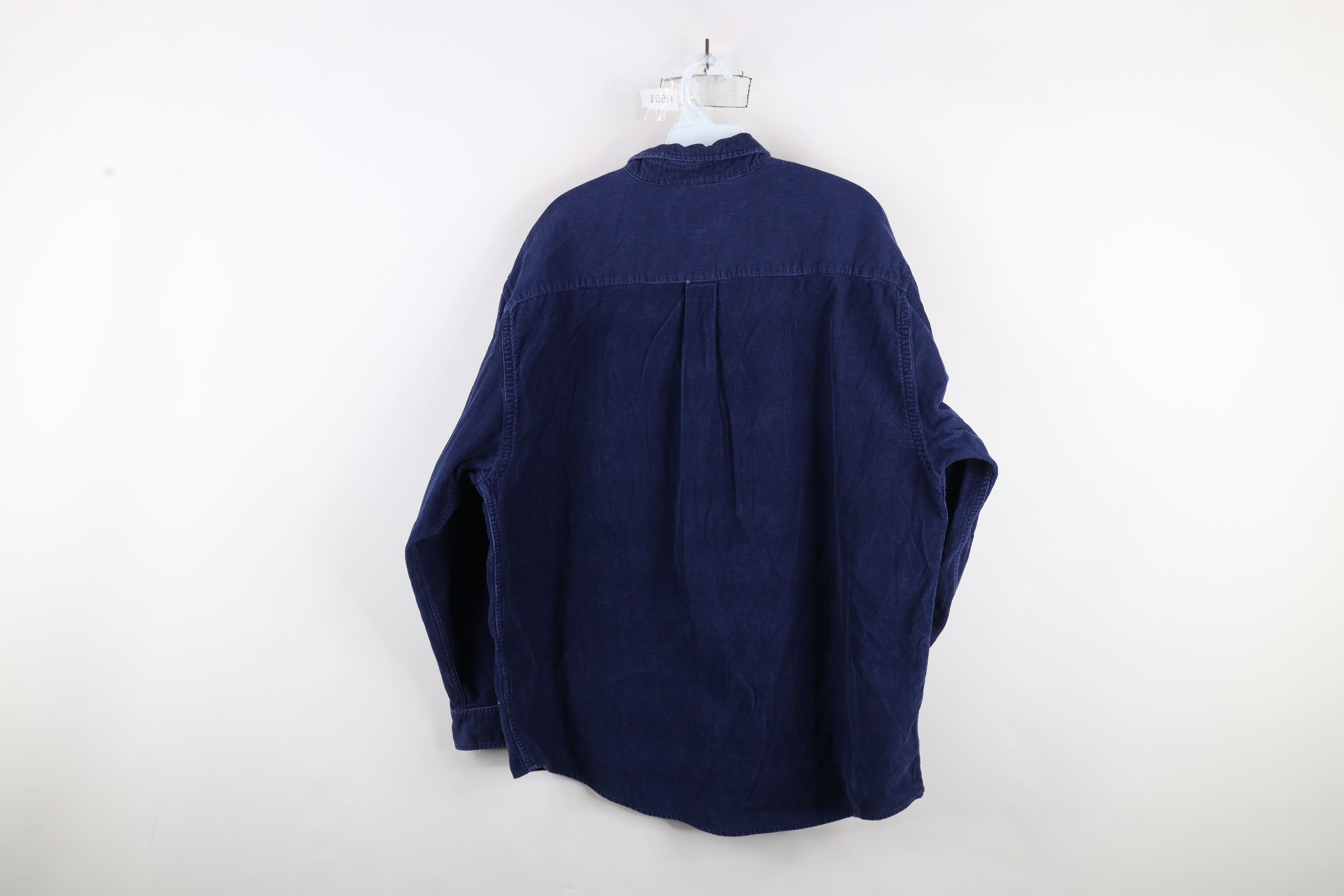 Eddie Bauer × Vintage Vintage 90s Eddie Bauer Collared Button Down Shirt Blue Size US L / EU 52-54 / 3 - 9 Thumbnail