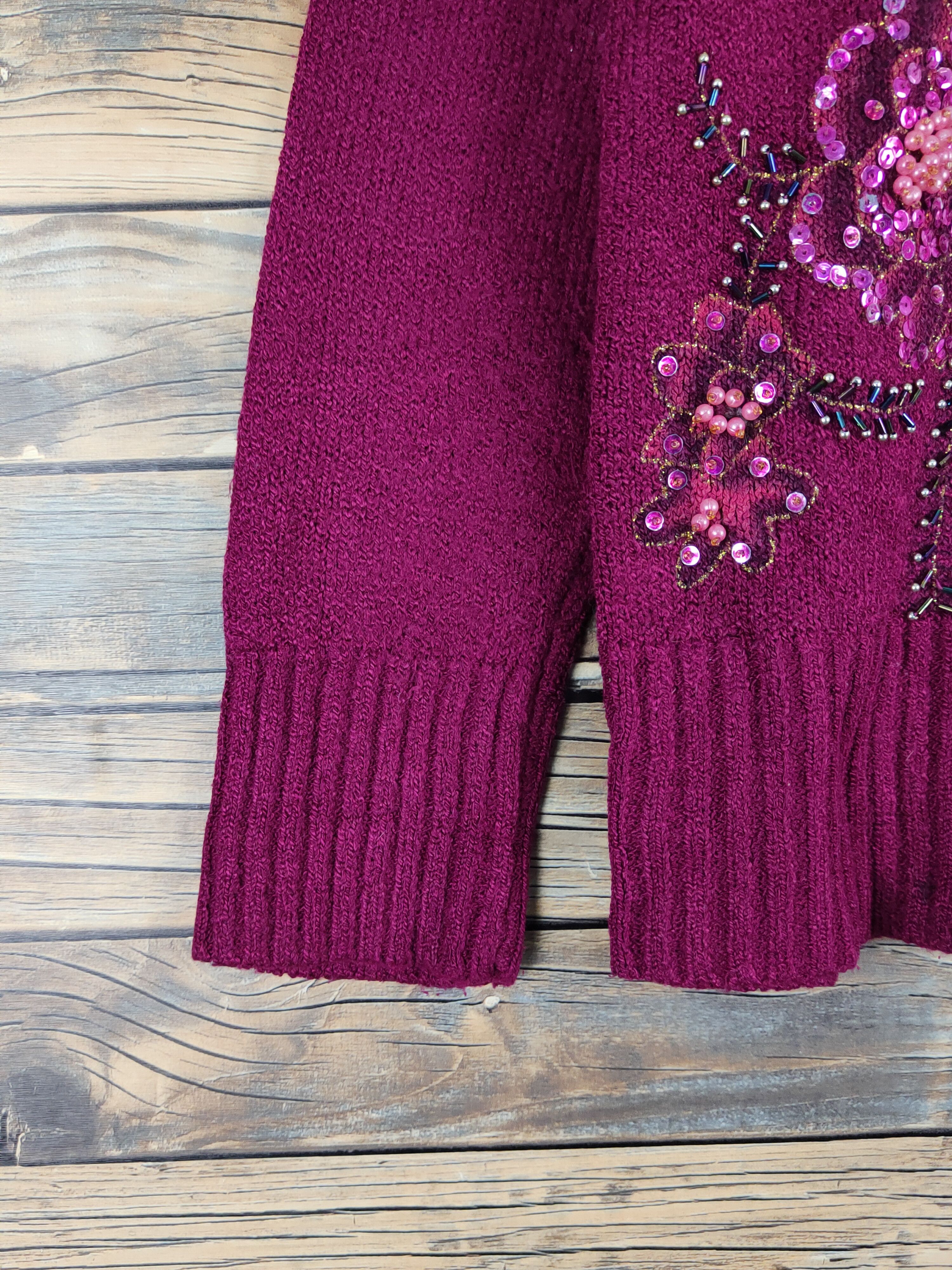 Japanese Brand × Vintage Japanese Brand Purple Knitwear Cardigan #W1142 Size M / US 6-8 / IT 42-44 - 6 Thumbnail
