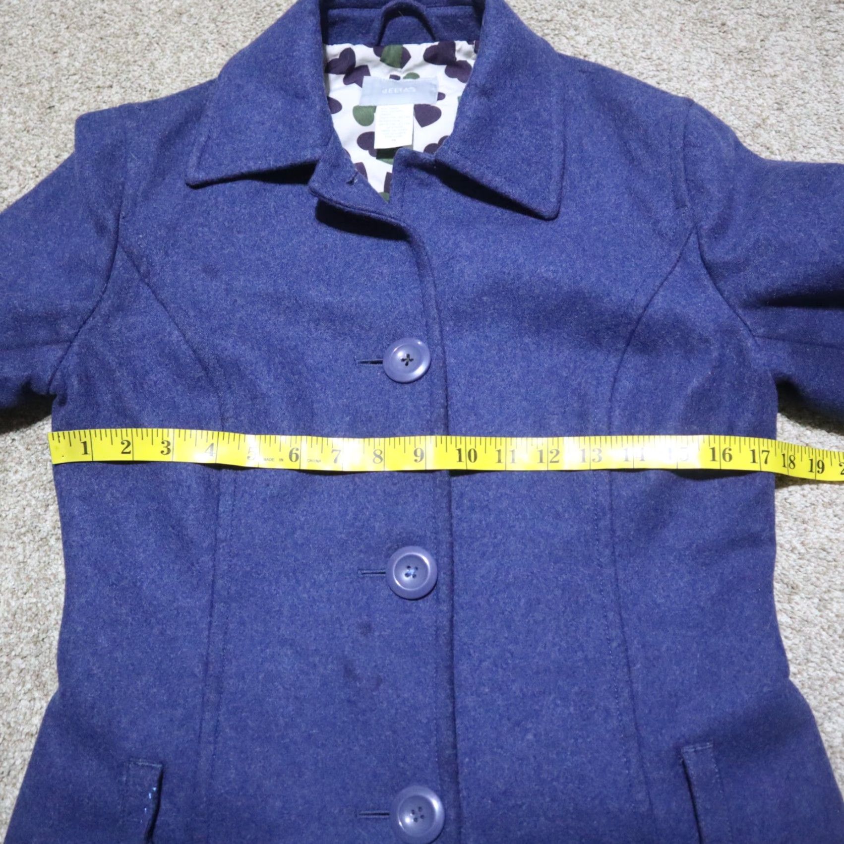 Vintage VINTAGE Delia's Navy Blue Wool Jacket Adult Women M Navy Blue Wool Jacket Lined Coat Size M / US 6-8 / IT 42-44 - 4 Thumbnail