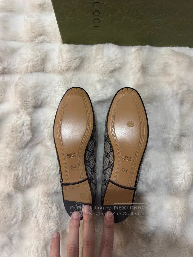 Gucci Guicci Women's Full Print Loafers Leather Shoes Size US 6 / IT 36 - 6 Thumbnail