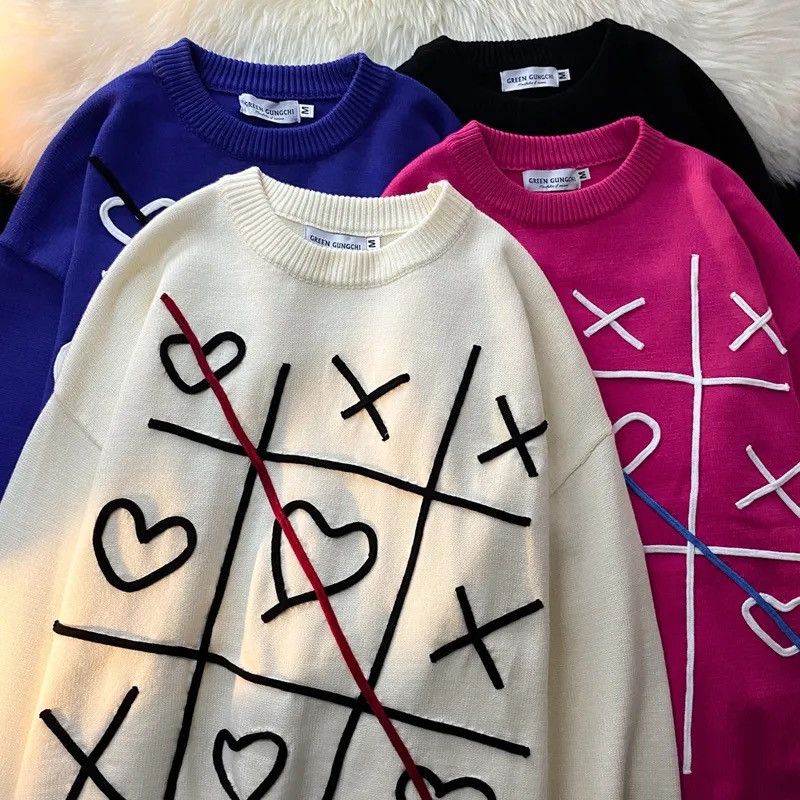 Designer × Japanese Brand Korean Sweater Harajuku Pullover Streetwear Gothic print Size US L / EU 52-54 / 3 - 4 Thumbnail